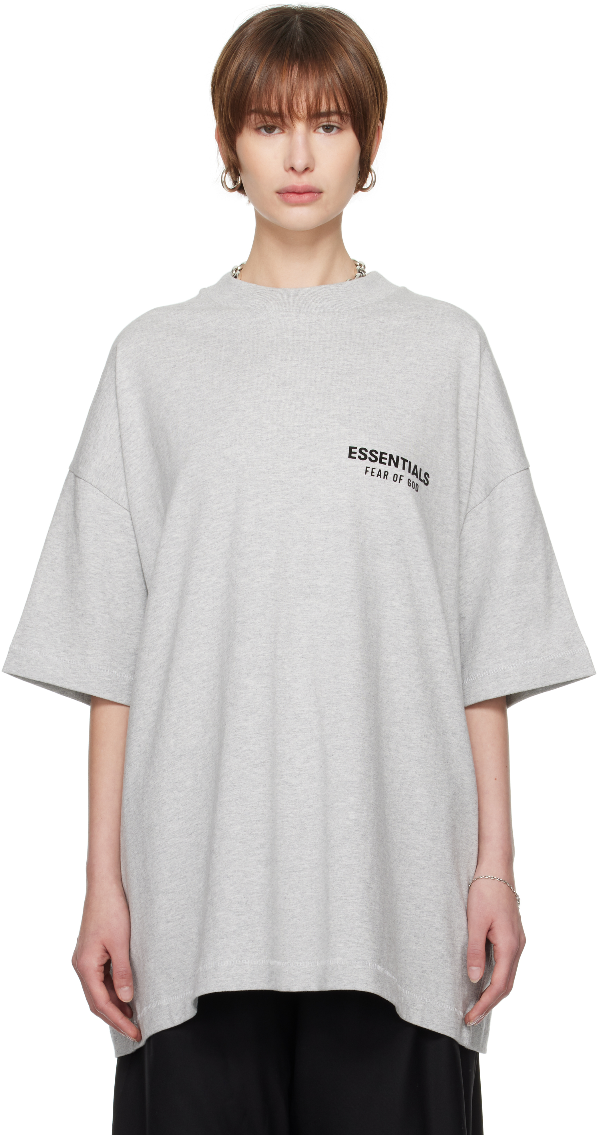 Gray Jersey Crewneck T-shirt