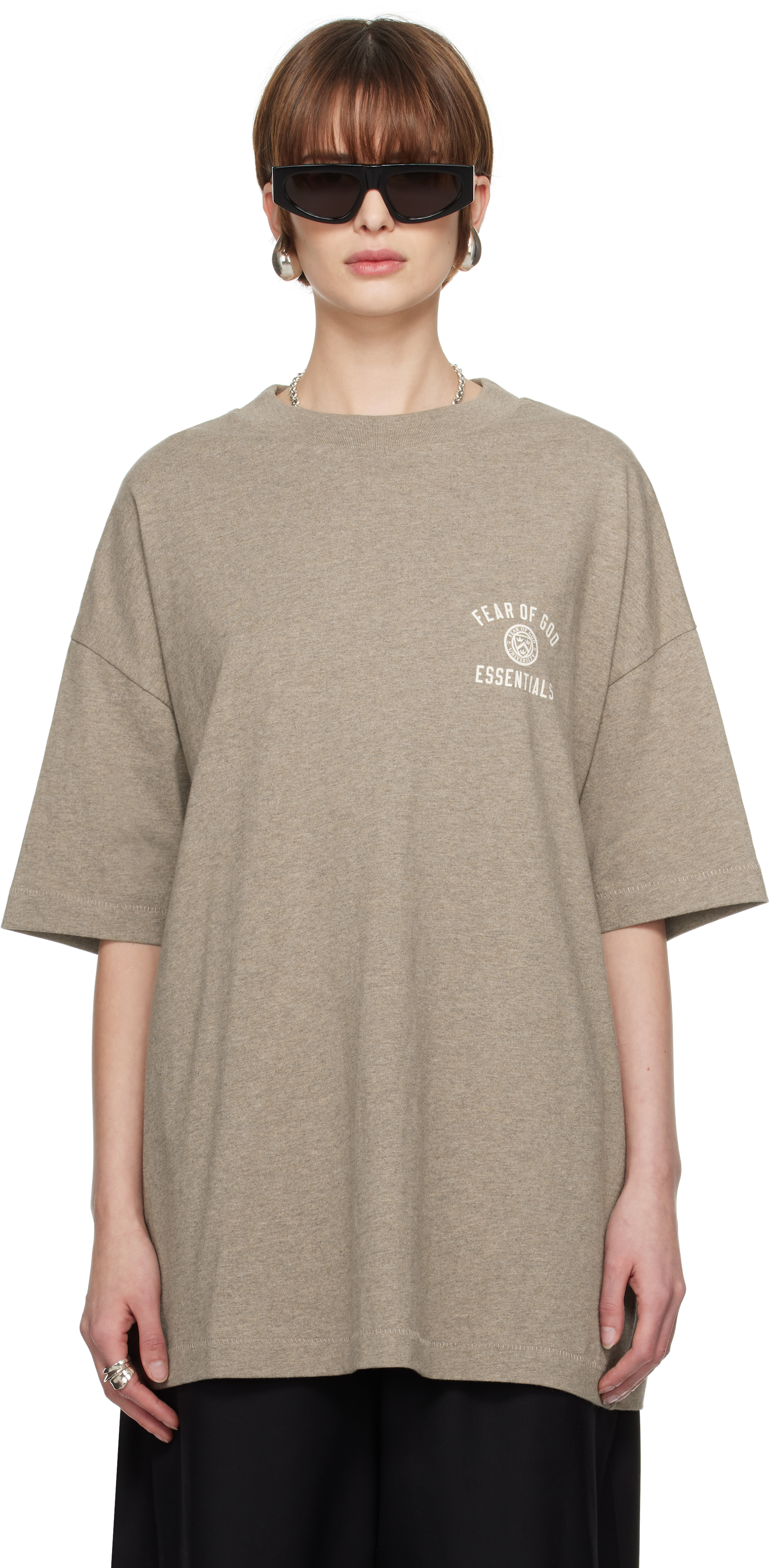 Gray Jersey Crewneck T-shirt