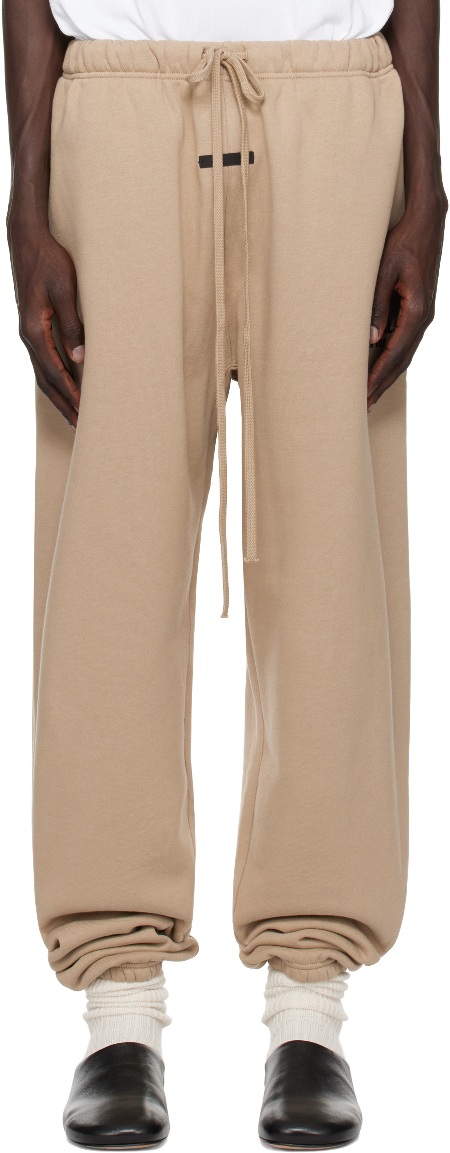 Beige Fleece Essential Sweatpants