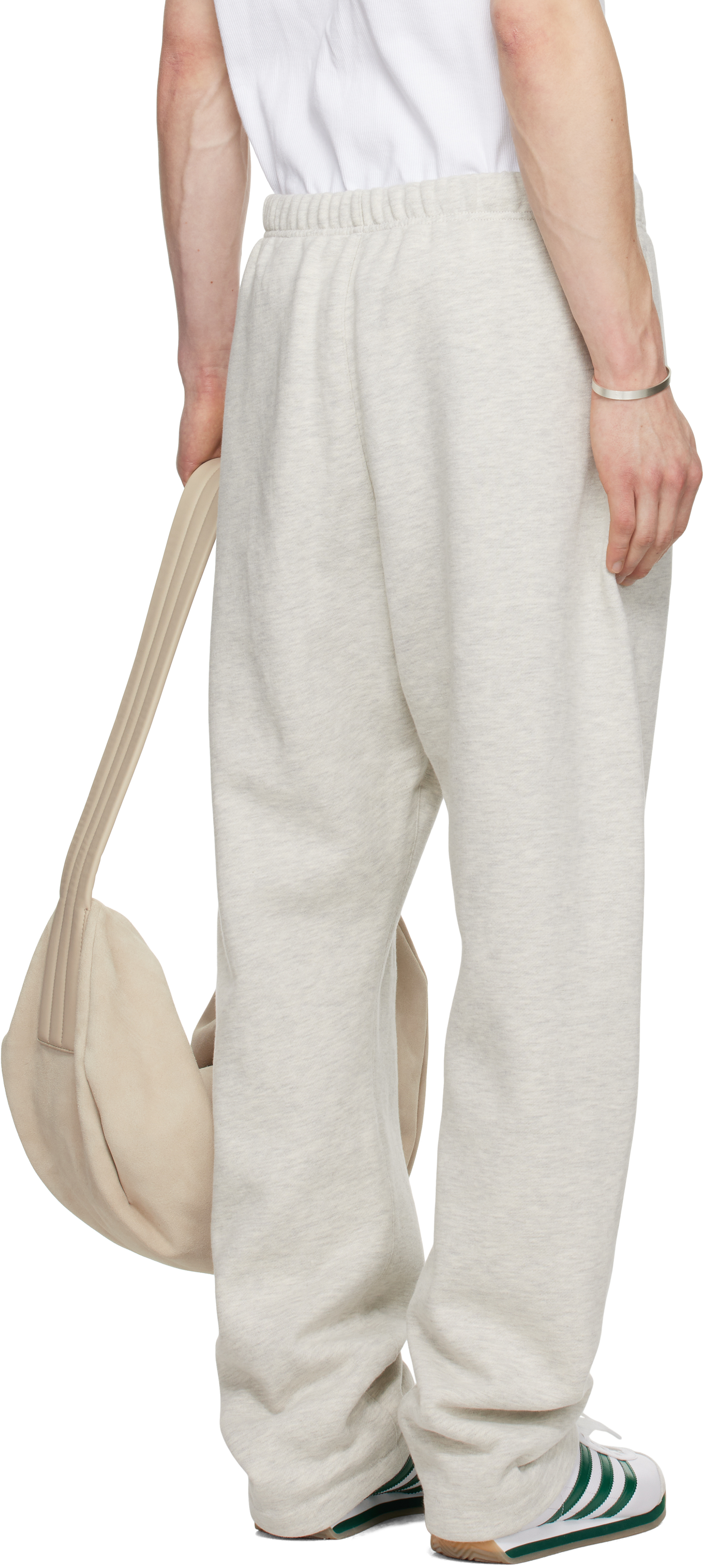 Essentials Gray Nba Relaxed Sweatpants In Light Heather
