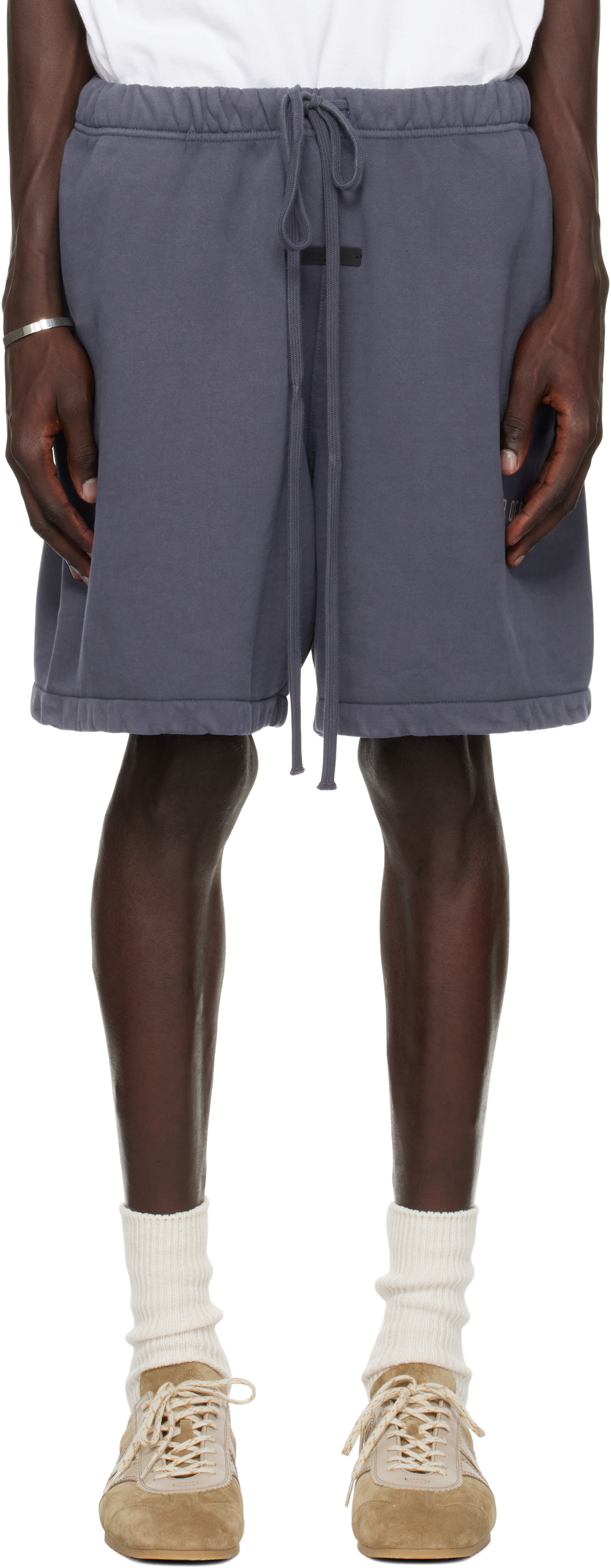 Navy Heavy Fleece Soccer Shorts