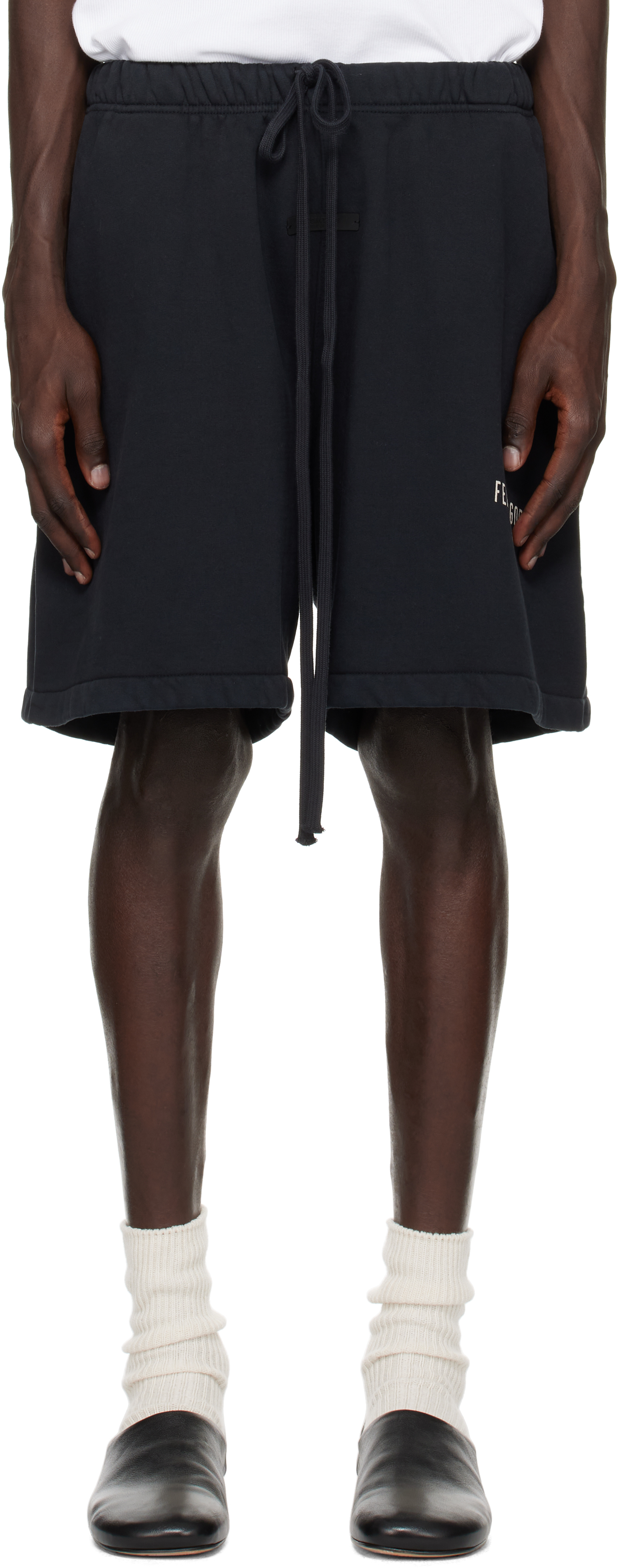 Black Heavy Fleece Soccer Shorts