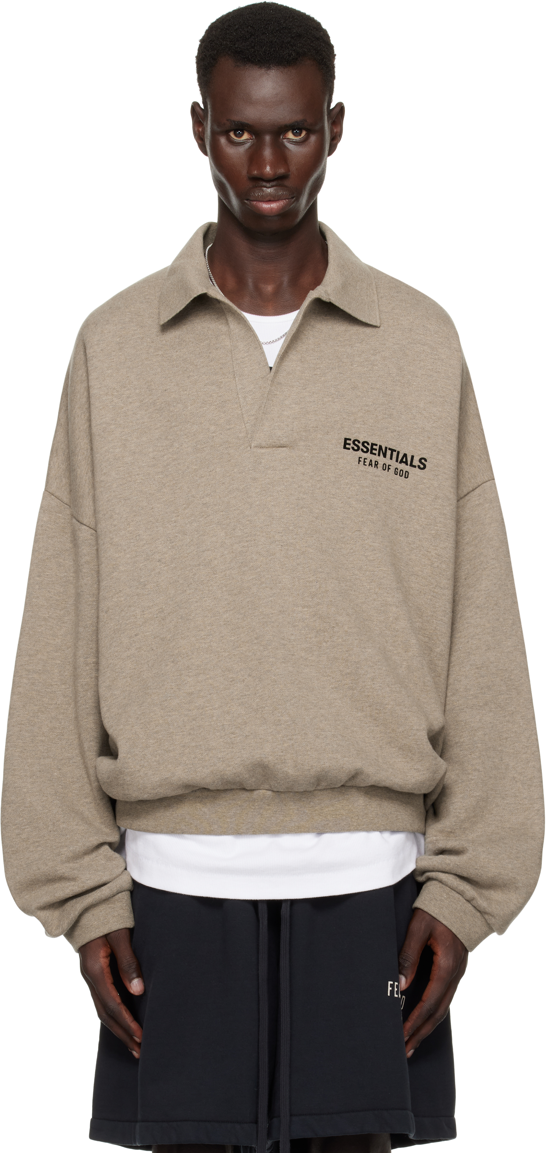 Gray Fleece Polo