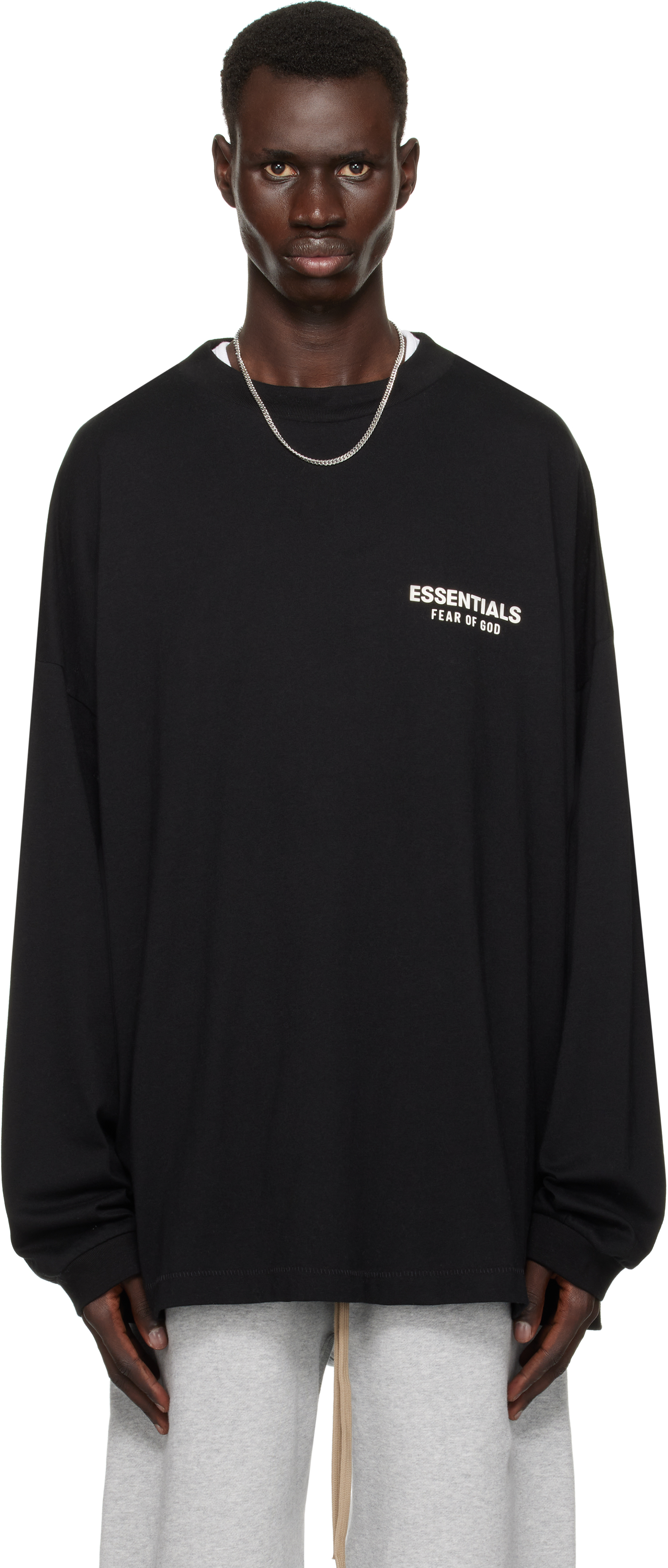 Black Jersey Long Sleeve T-shirt