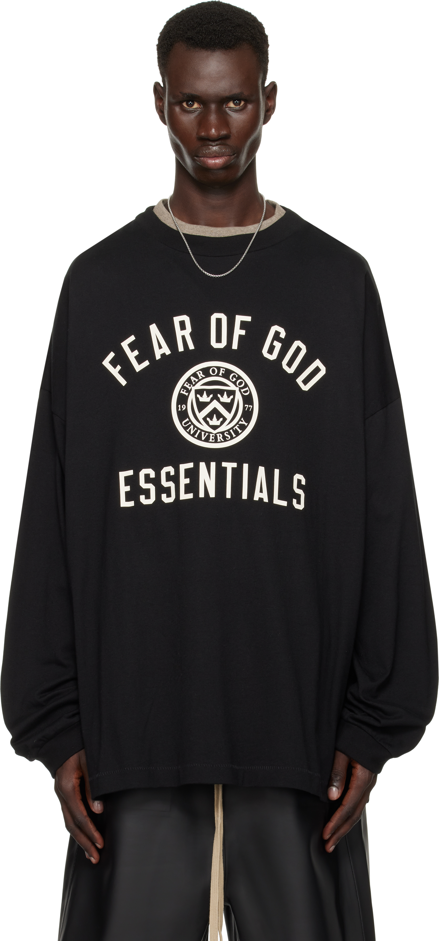 Black Jersey Long Sleeve T-shirt