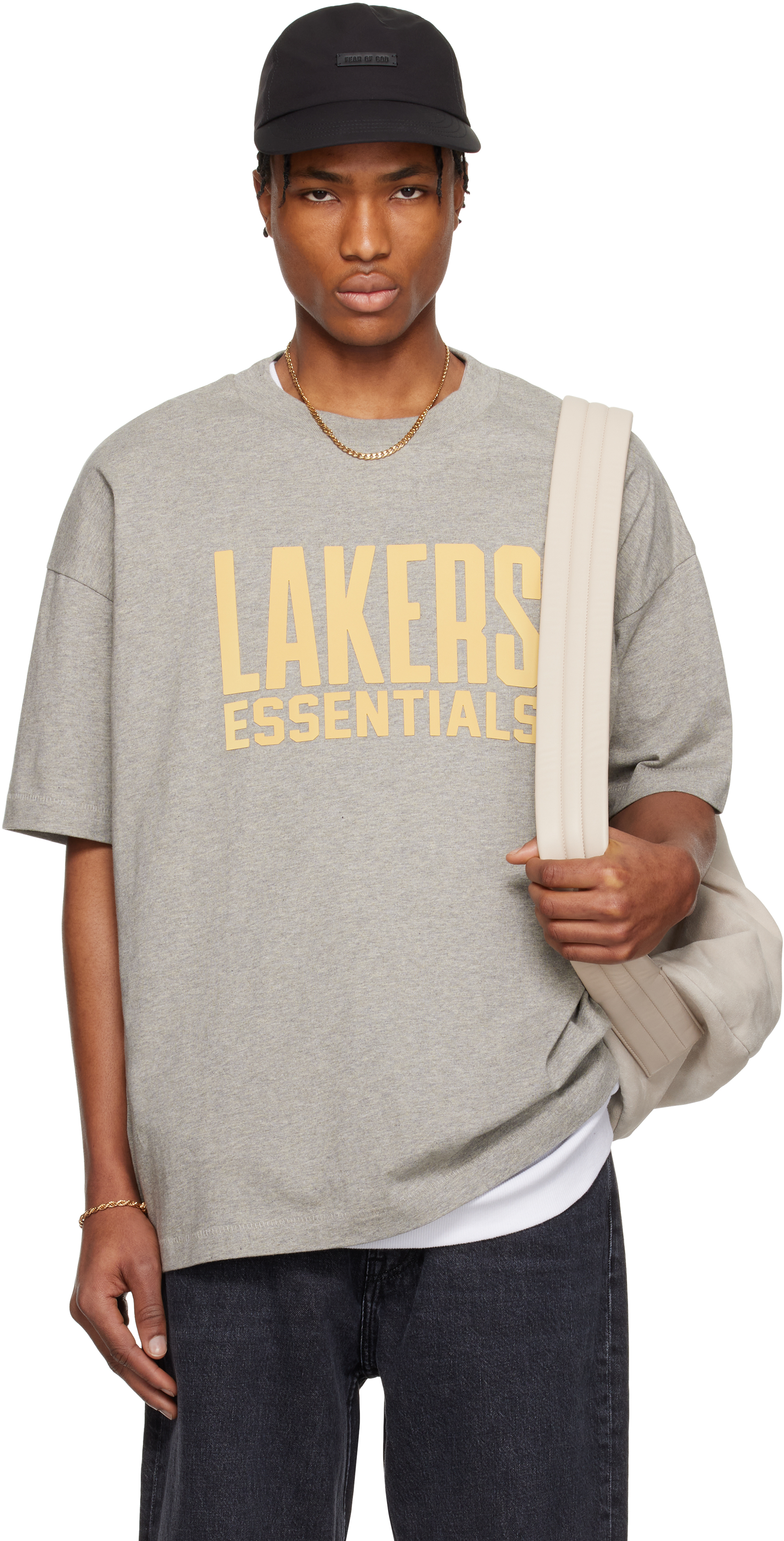 Fear of God ESSENTIALS: グレー NBA Lakers 半袖Tシャツ | SSENSE 日本