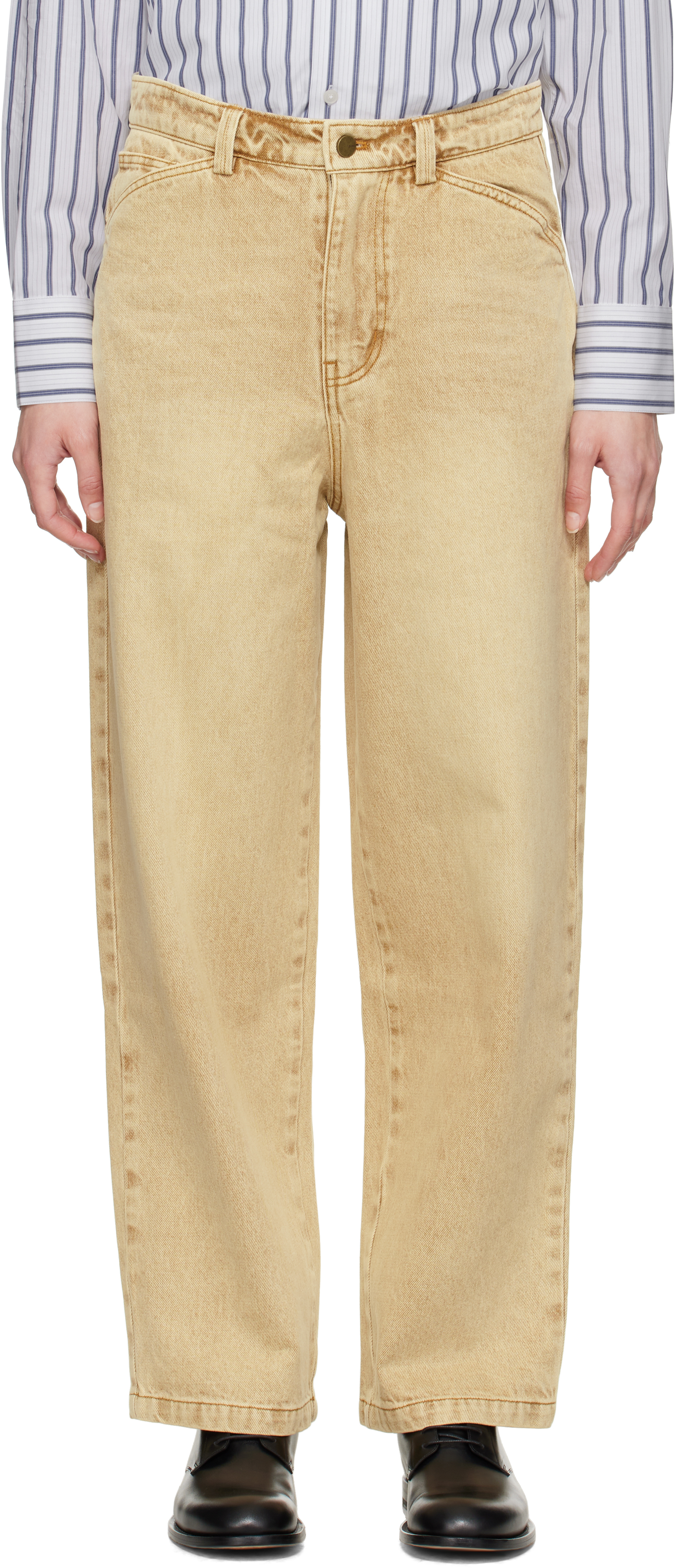 【関税込み】Carter Young ネイビー タック ジーンズ ダメージ加工デニムタックパンツ キッズ メール便不可 – coca