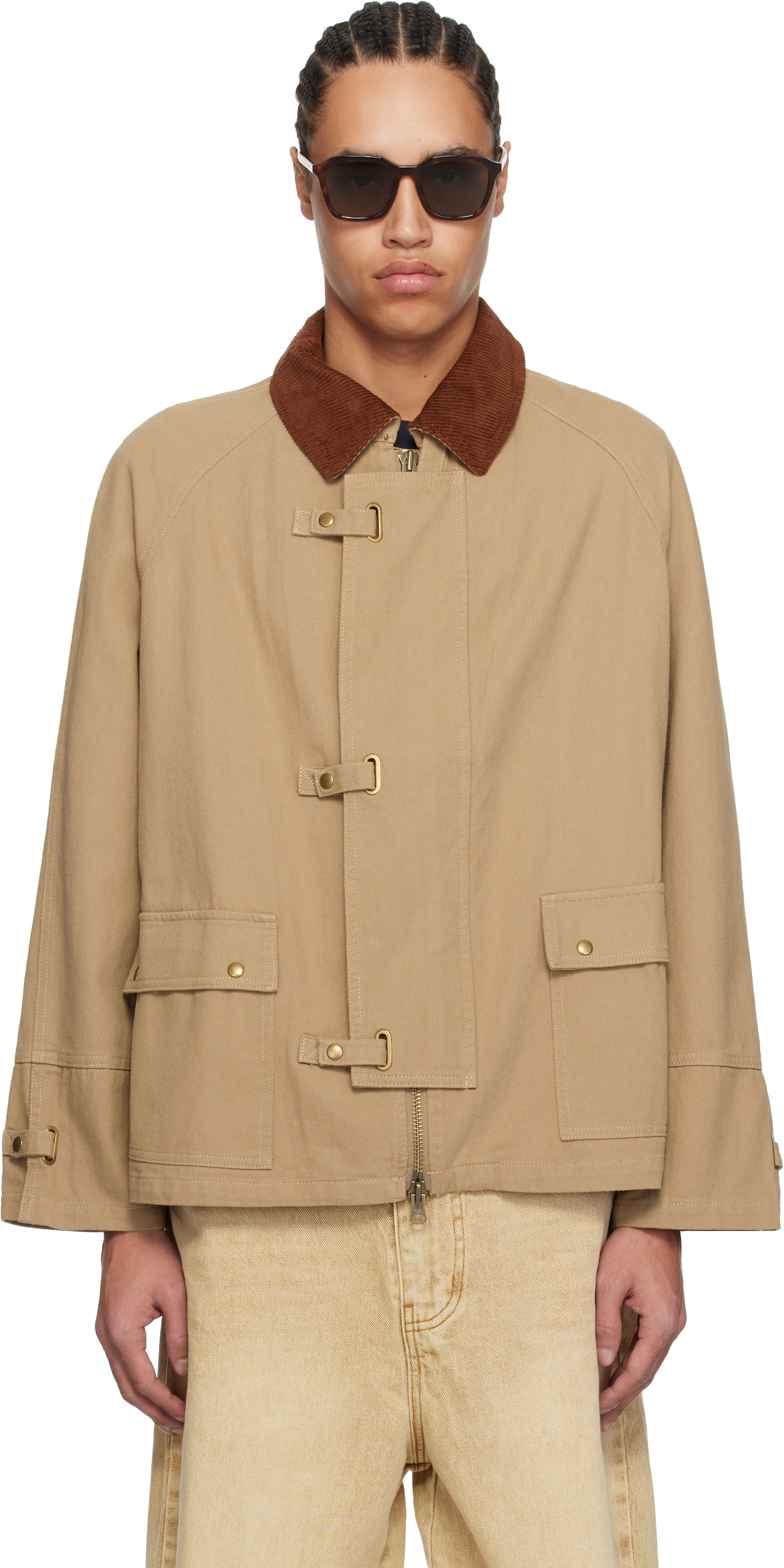 【関税込み】Carter Young カーキ Newman バックル ジャケット Carter Youngのカーキ Newman バックル ジャケットがセール中