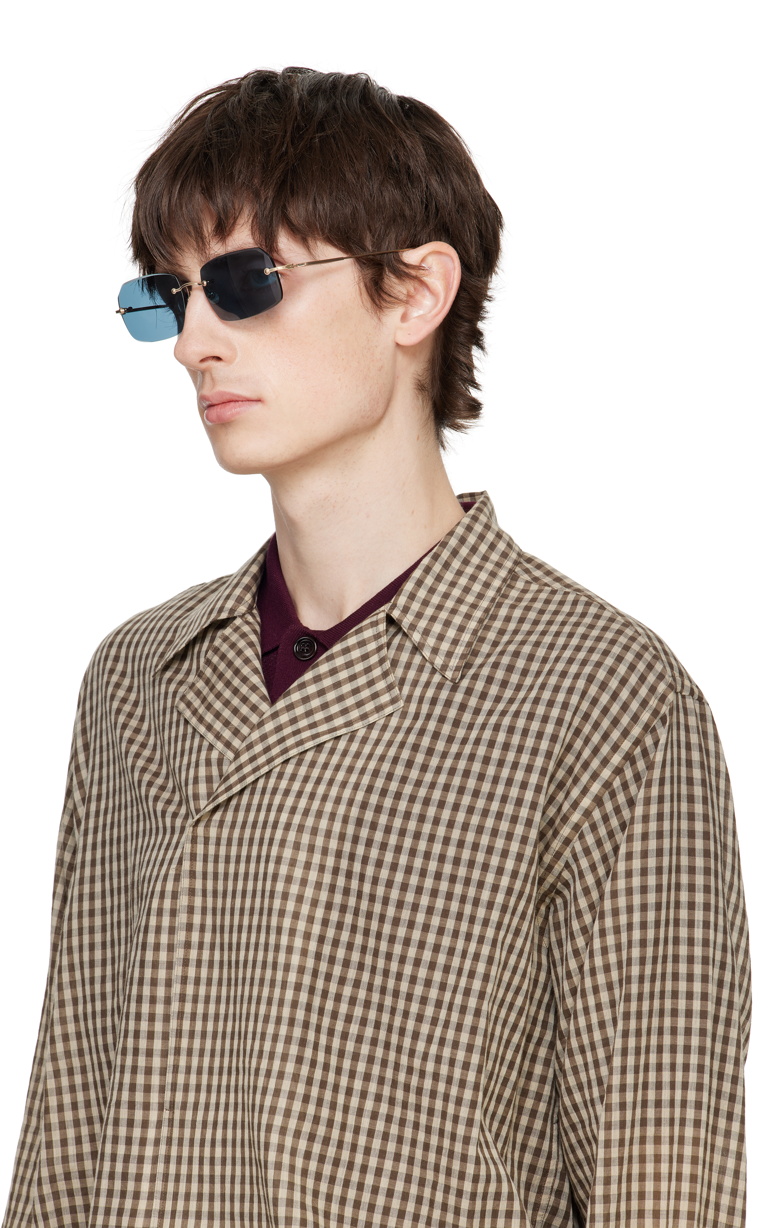 Matsuda Gold M5004 Sunglasses In Brushed Gold
