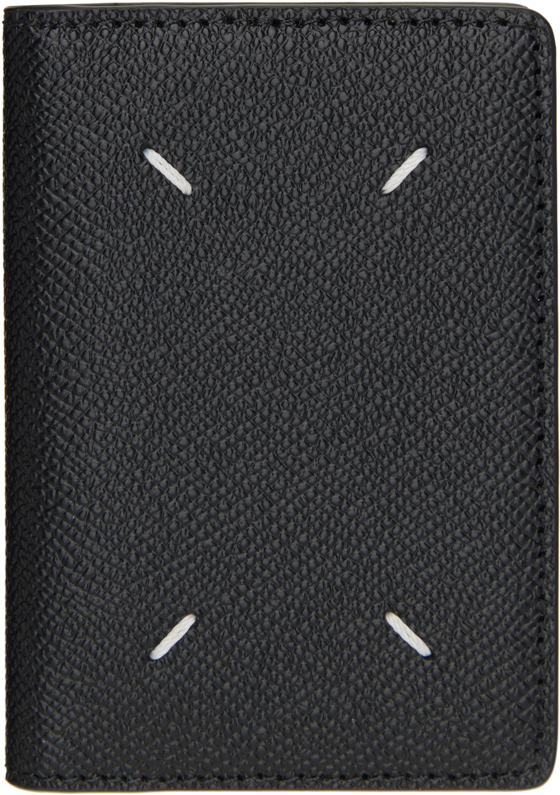 Black Four Stitches Card Holder