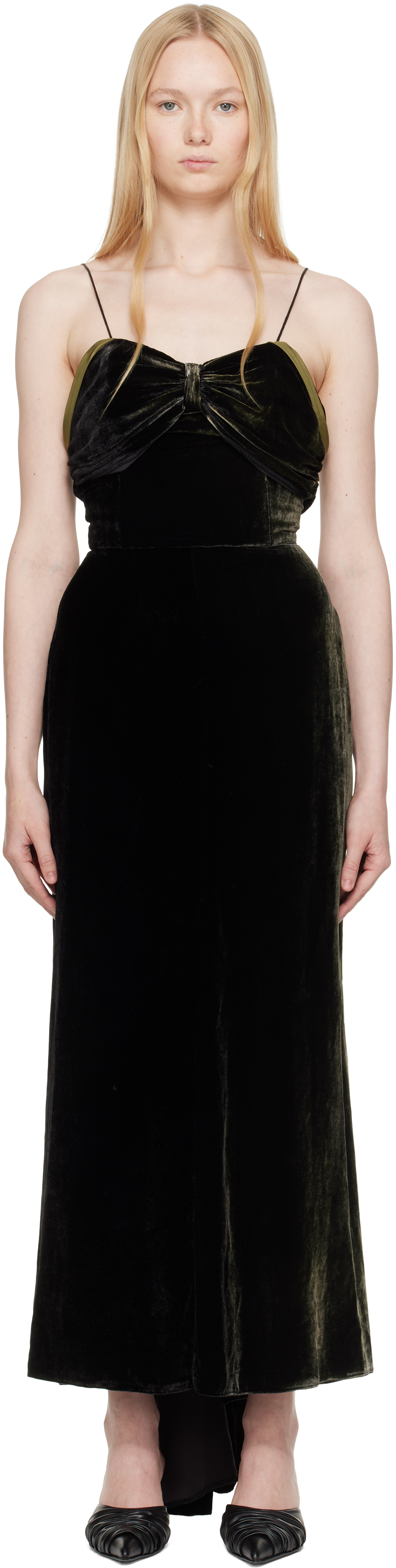Maison Margiela Black Silk Maxi Dress