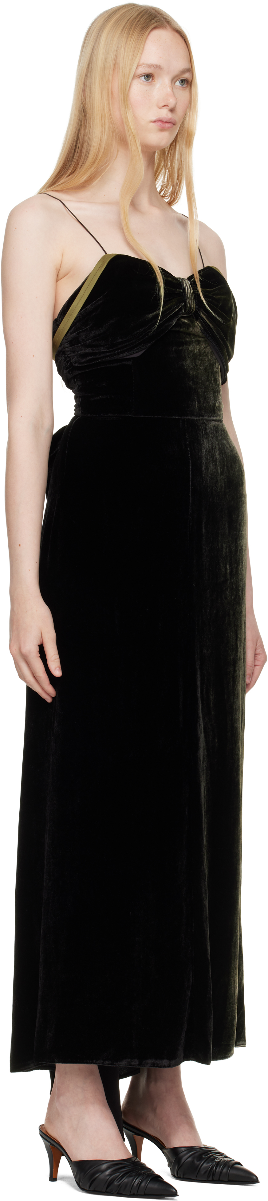 Maison Margiela Black Silk Maxi Dress
