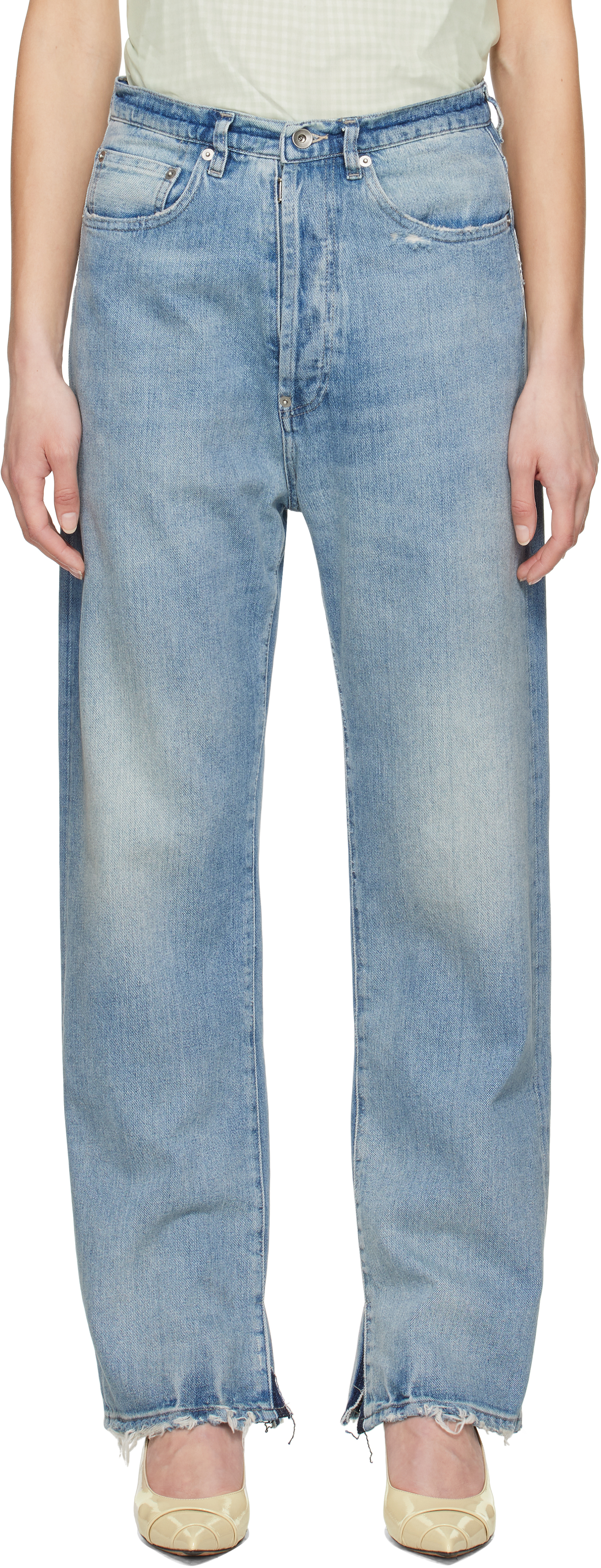【関税込み】Maison Margiela ブルー ファイブポケット ジーンズ ☆関税込み☆【MAISON MARGIELA】5ポケットブルージーンズ