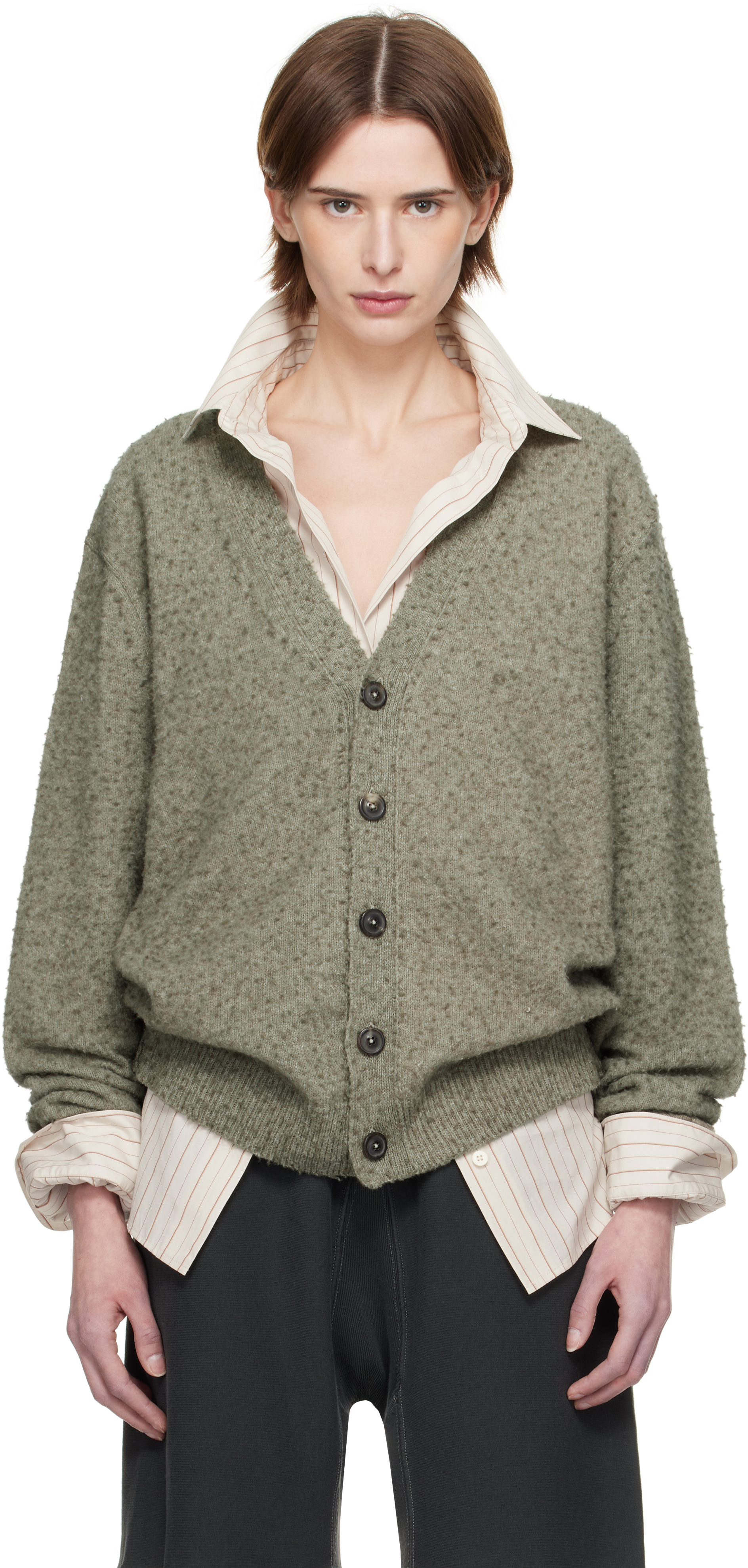 Maison Margiela Pilling Effect Knitted Cardigan | Liberty