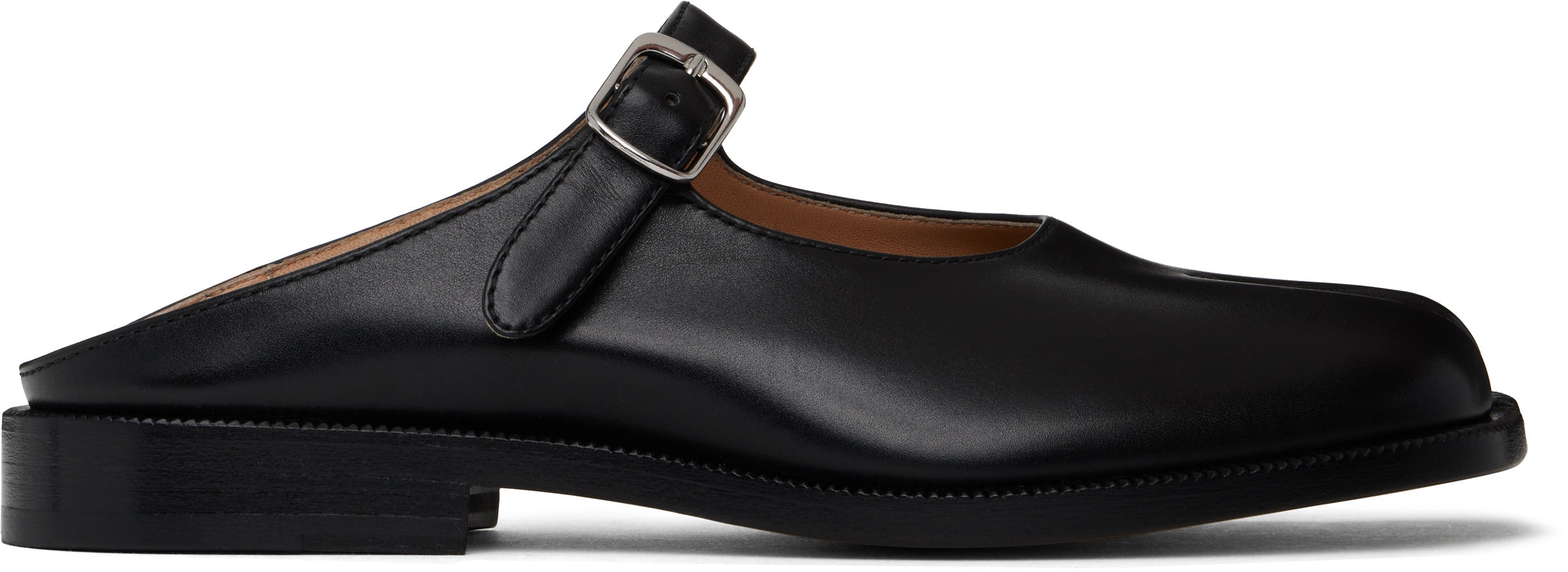 Black Tabi City Mary-Jane Mules