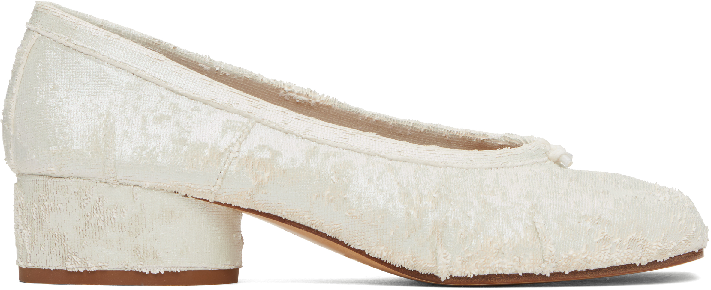 【Maison Margiela】Tabi Ballerina Pumps White Maison Margiela Tabi New 30mm Ballerina Shoes | White