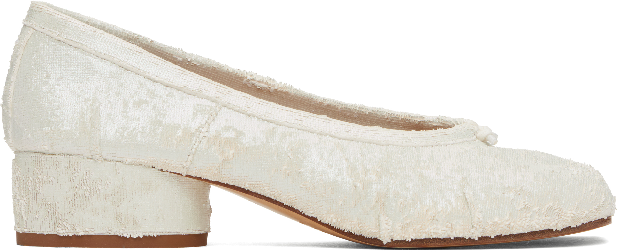 White Tabi New Ballerina Heels