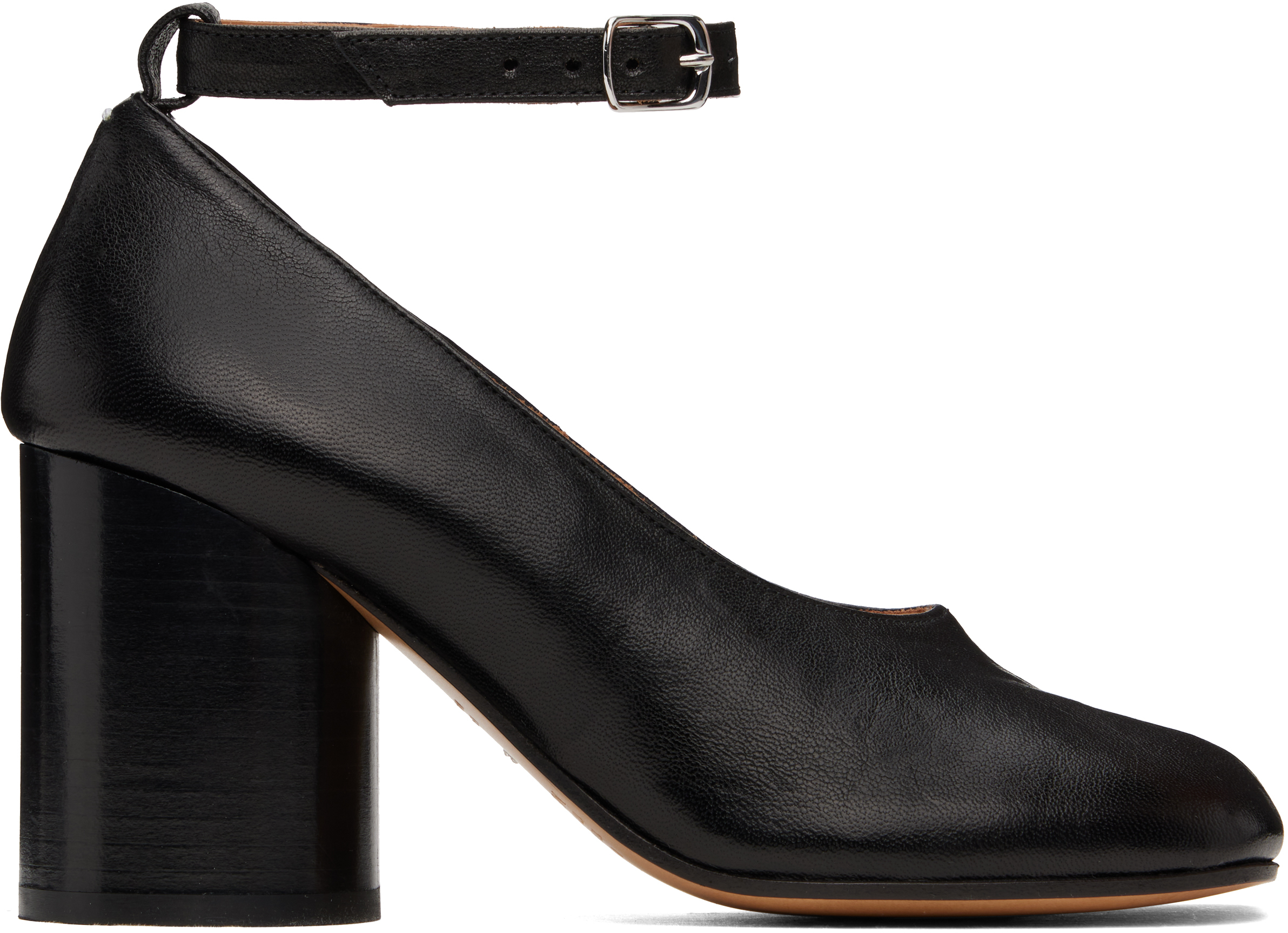 Maison Margiela: Black Tabi Heels | SSENSE Maison Margiela: Black Tabi Heels | SSENSE