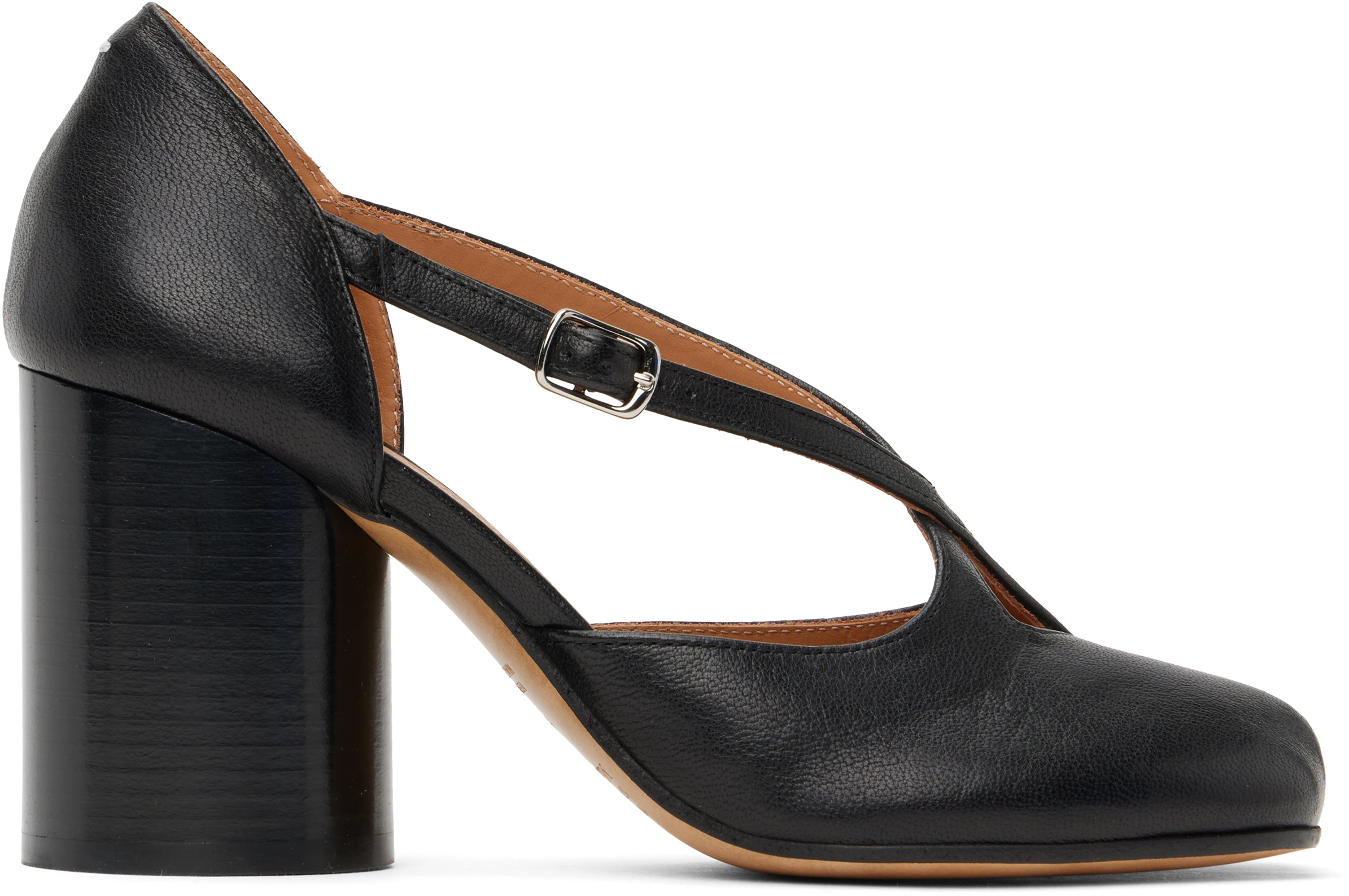 Black Tabi Pump Sandal Heels