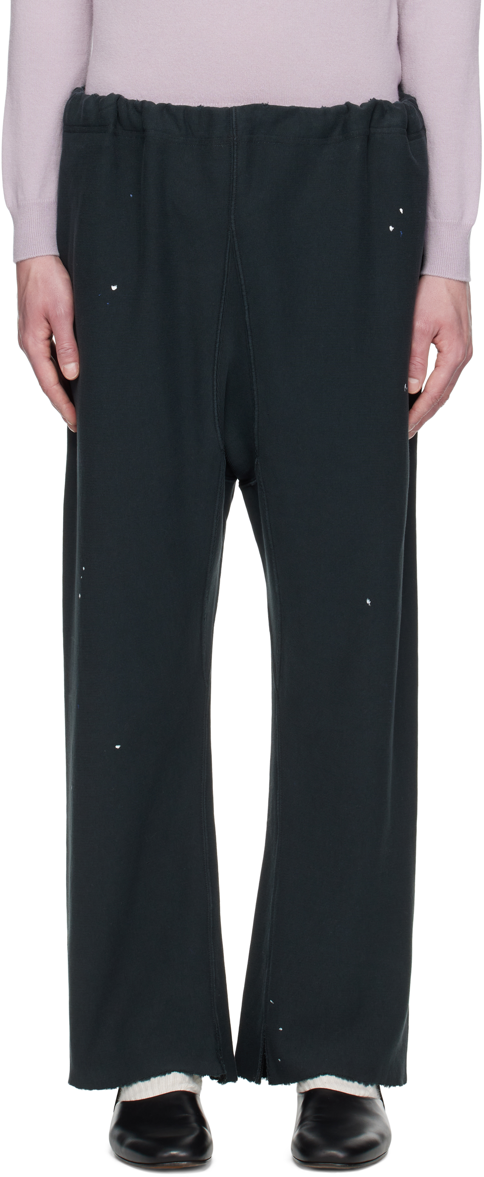 Black Distressed Lounge Pants