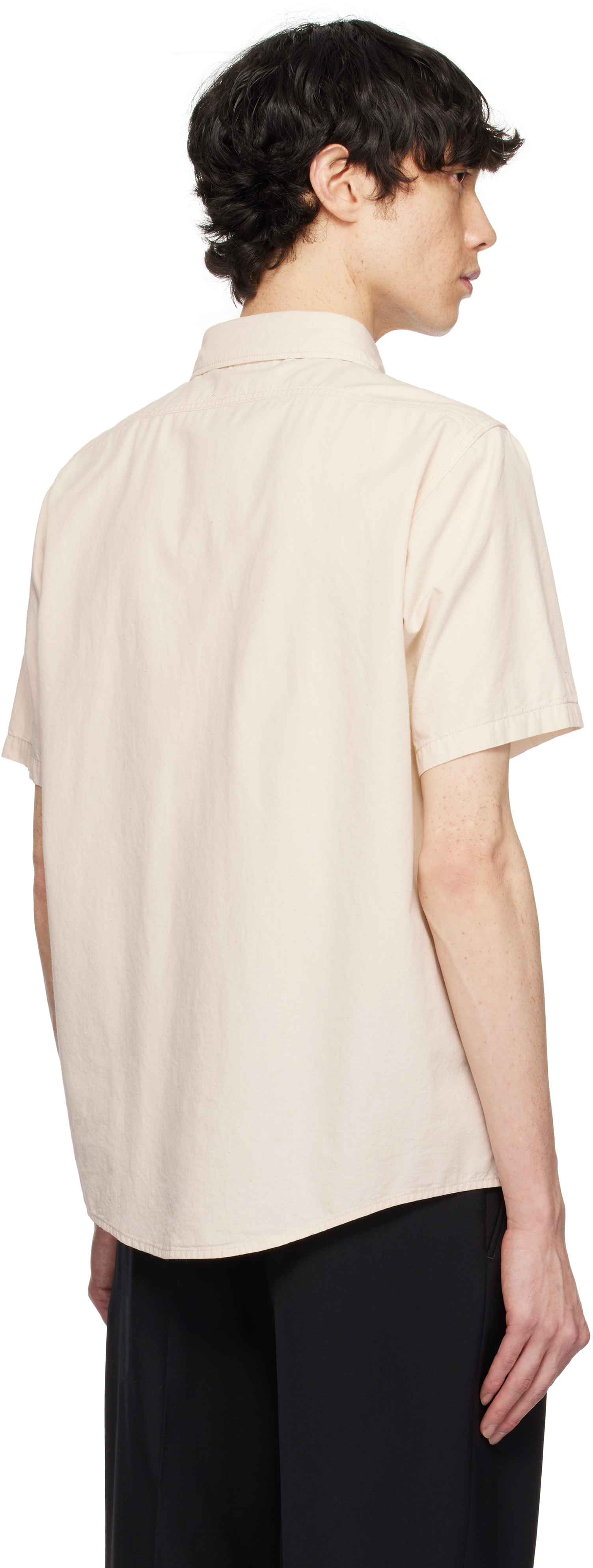 Maison Margiela Beige Chambray Shirt In 103 Ecru