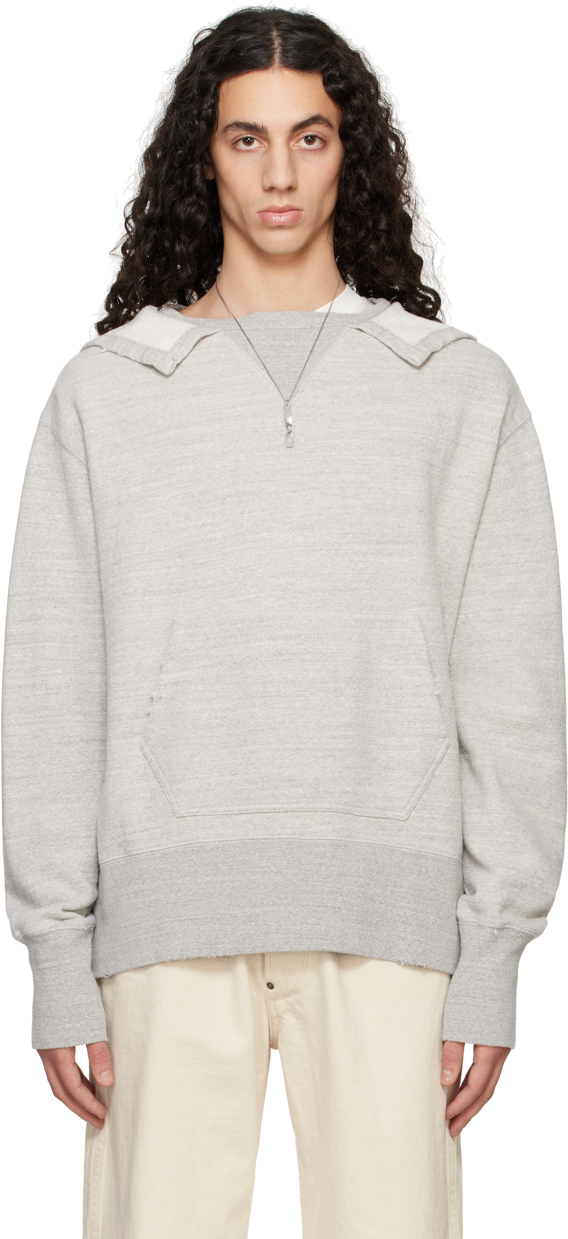 Gray Stamp Logo Hoodie