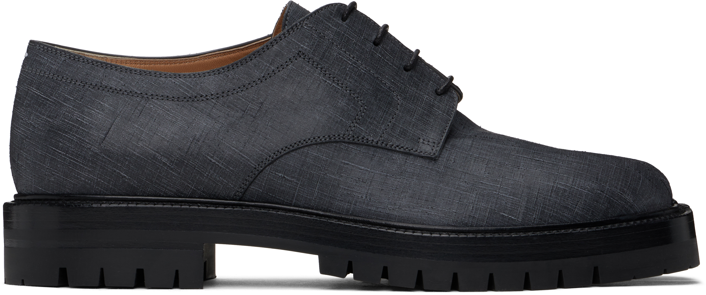 Black Tabi County Lace-Up Derbys