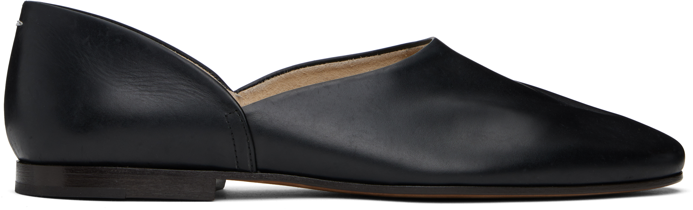 【関税込み】Maison Margiela ブラック Grecian スリッポン Black Grecian Slip-on Loafers by Maison Margiela on Sale