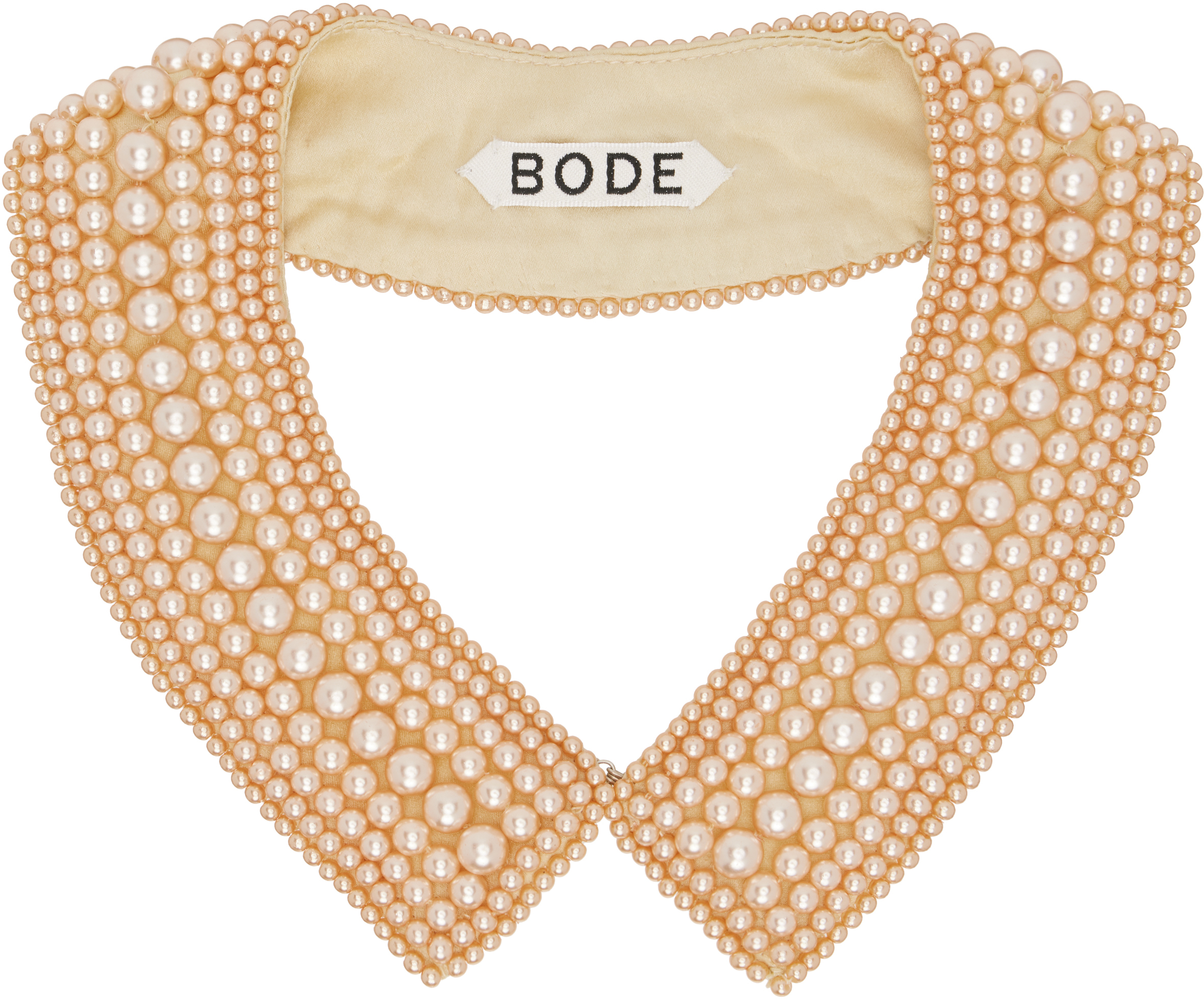 Beige Pearl Collar Choker