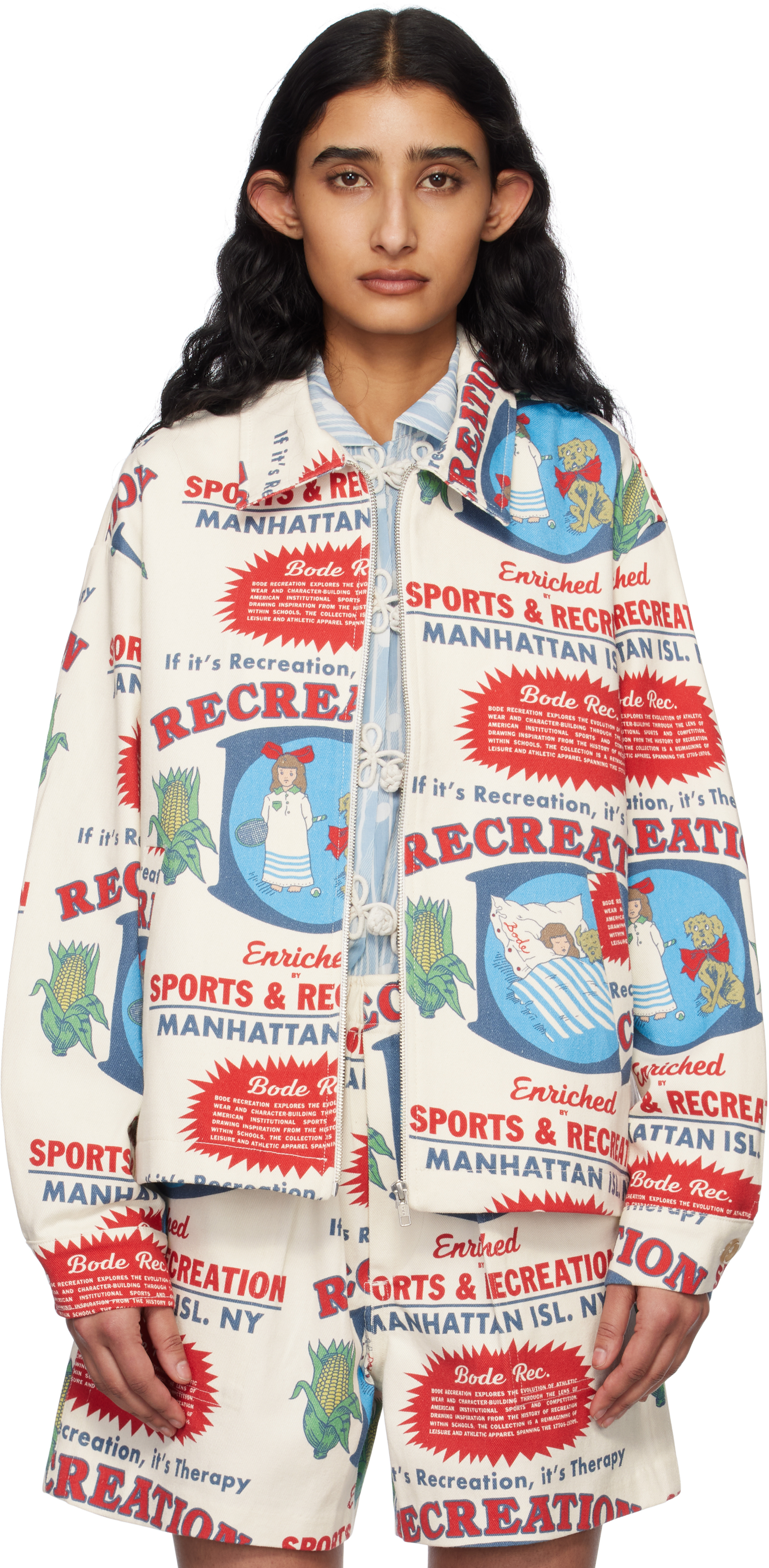 【関税込み】Bode オフホワイト Enrichment ジャケット Bode: Off-White Enrichment Jacket | SSENSE