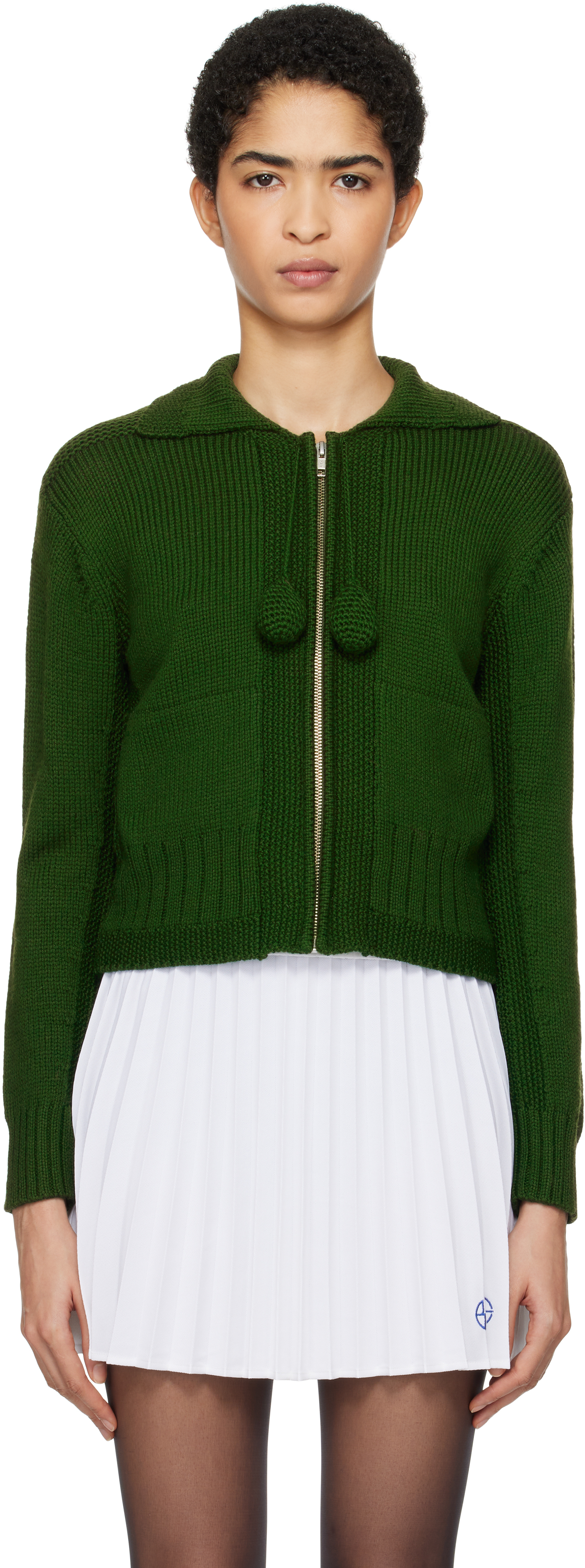 Green Marion Tassel Cardigan