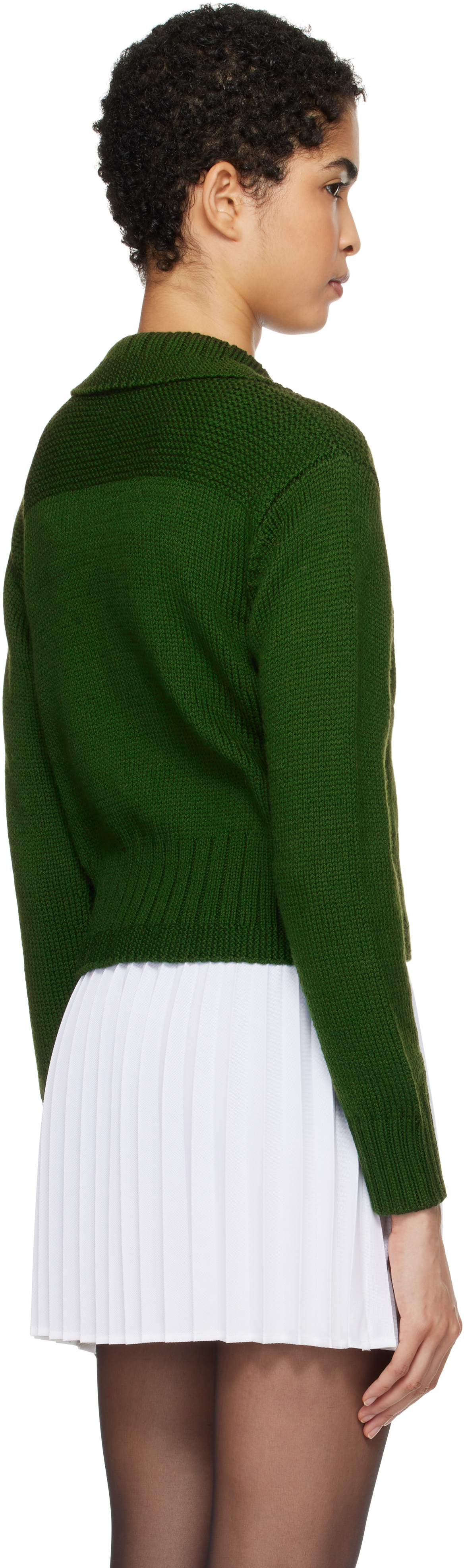 Bode Green Marion Tassel Cardigan In Green Green