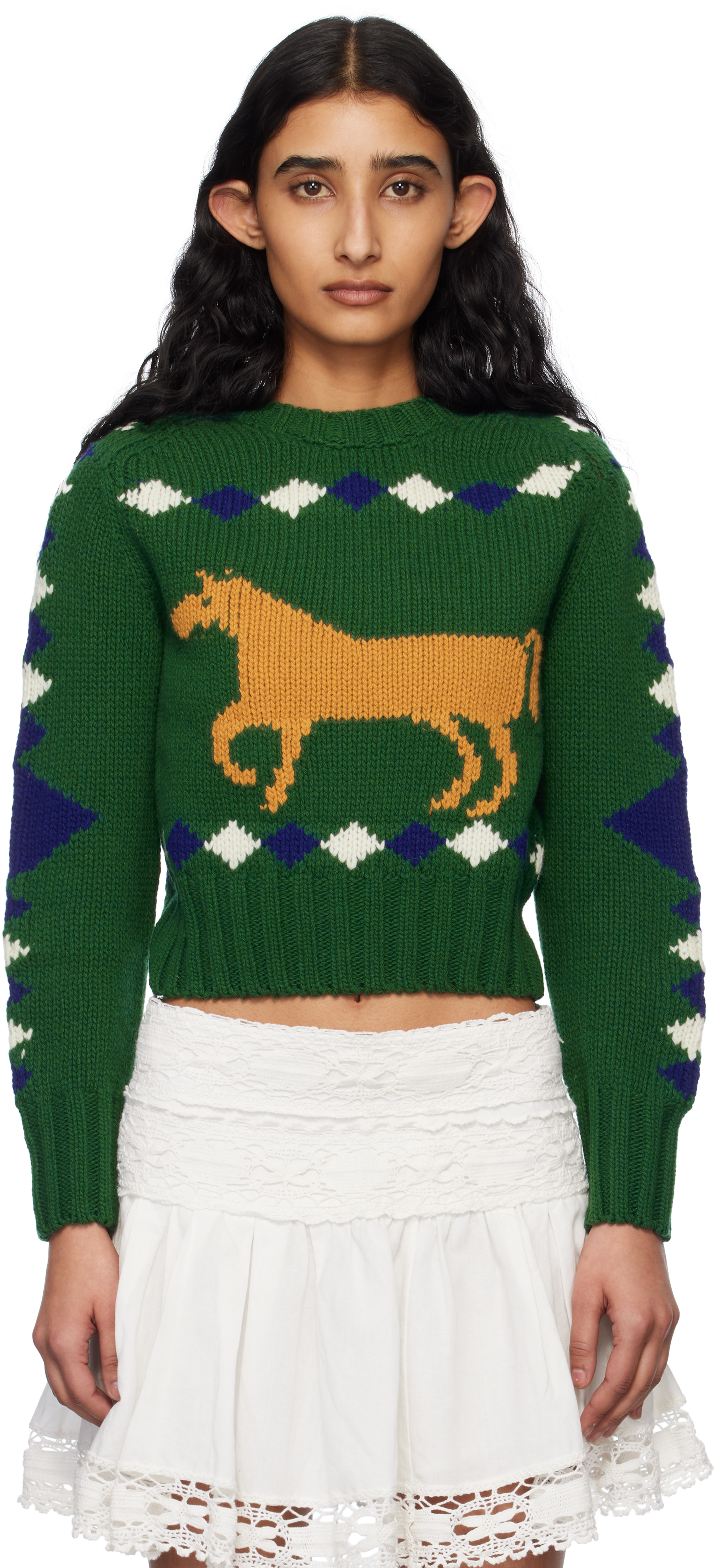 Green Diamond Corral Sweater