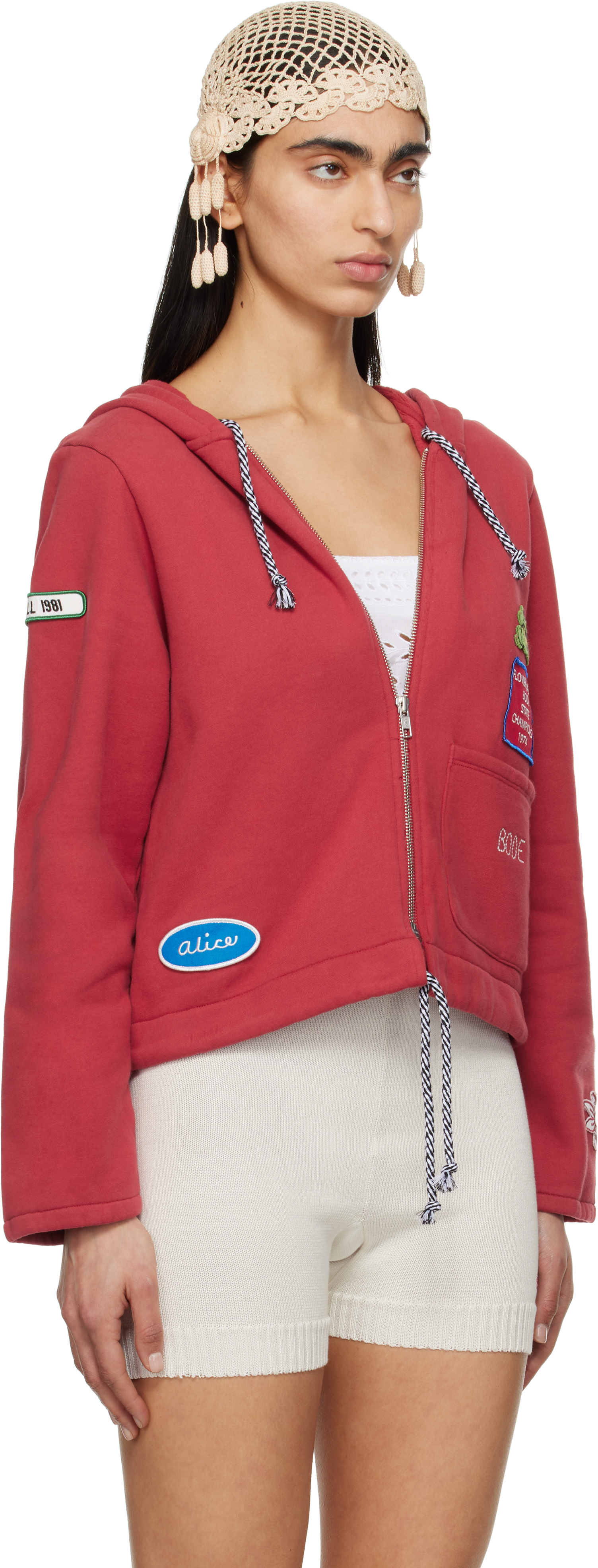 Bode Camper Hoodie In Red Red