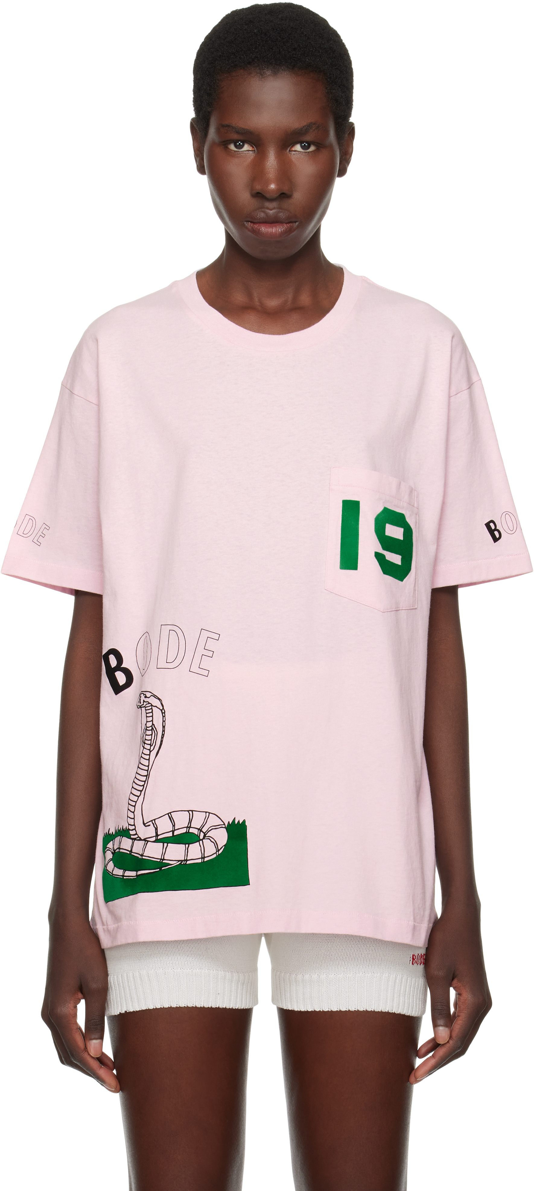 Bode: ピンク Cobra Tシャツ | SSENSE 日本