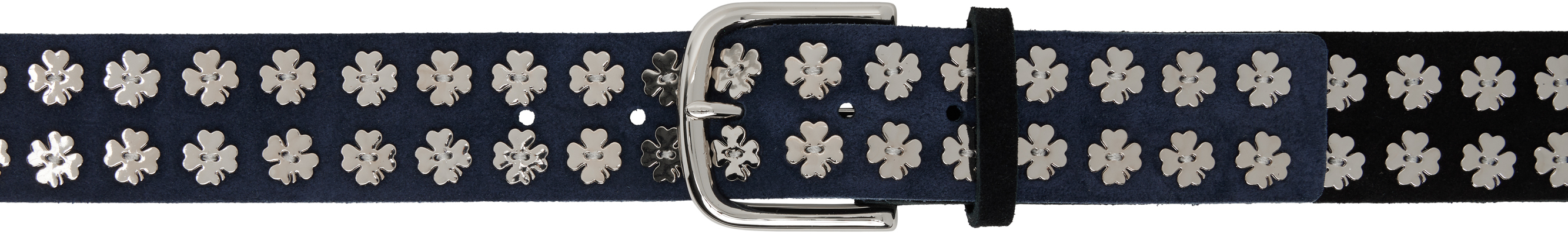 Navy Clover Charm Belt