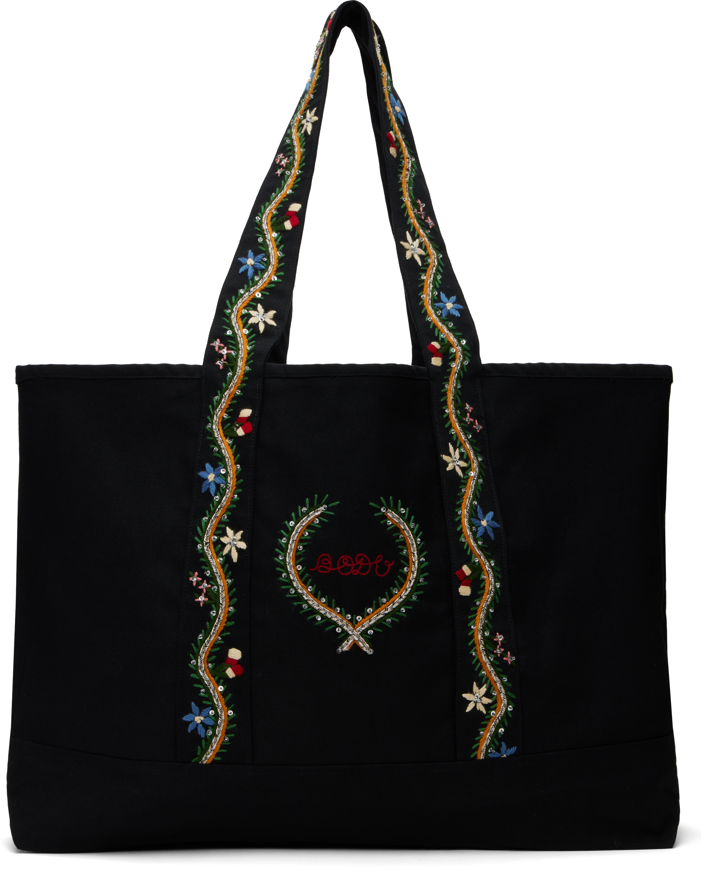 Black Alpineflower Tote