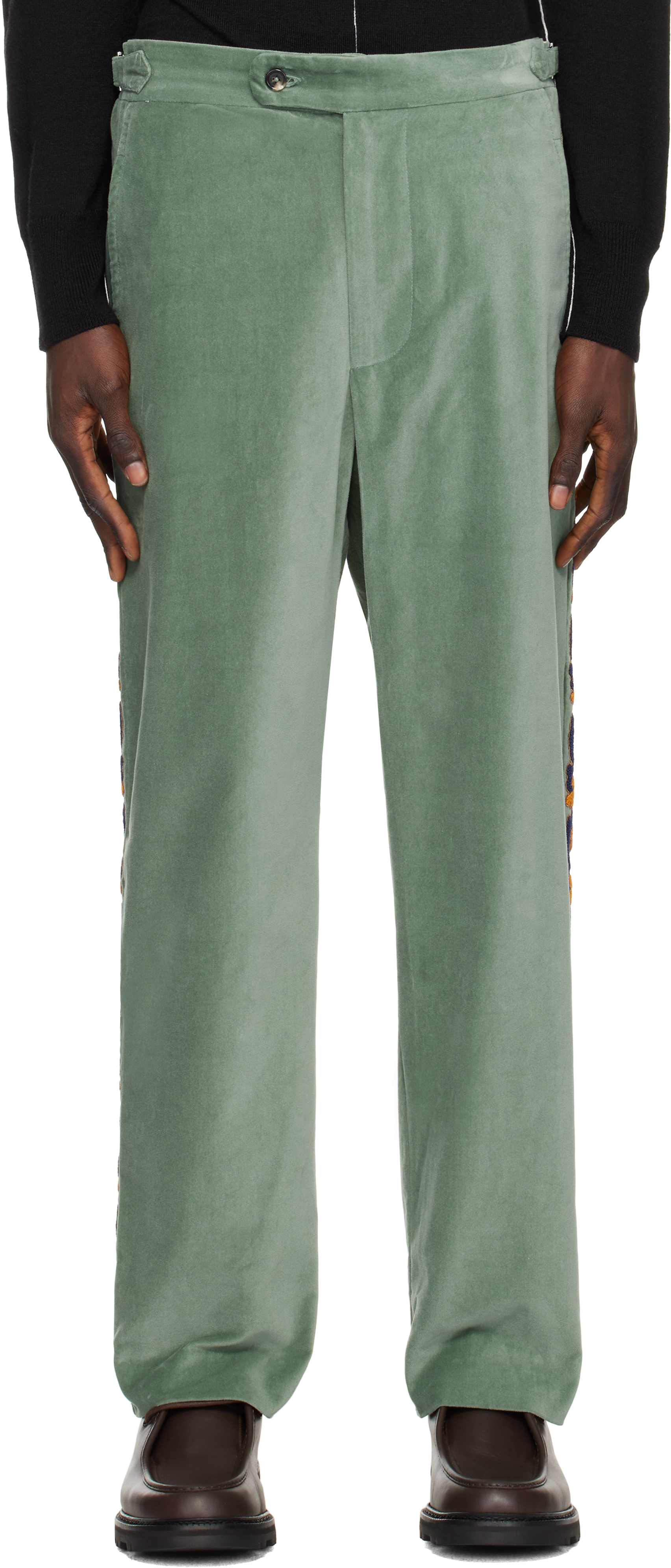 Green Oberon Floral Trousers