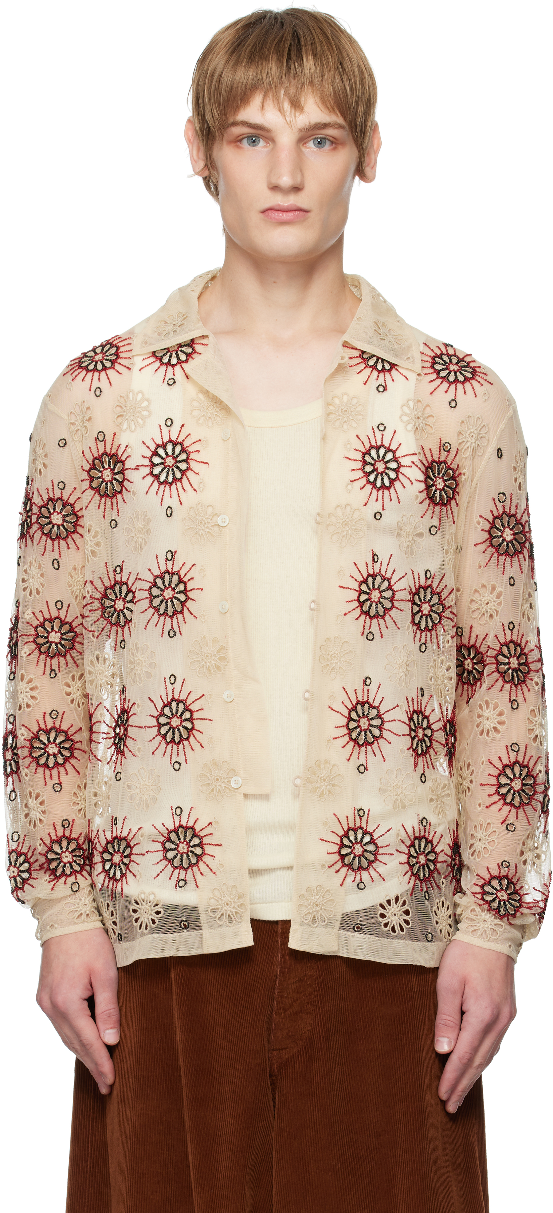 Beige Solarium Long Sleeve Shirt