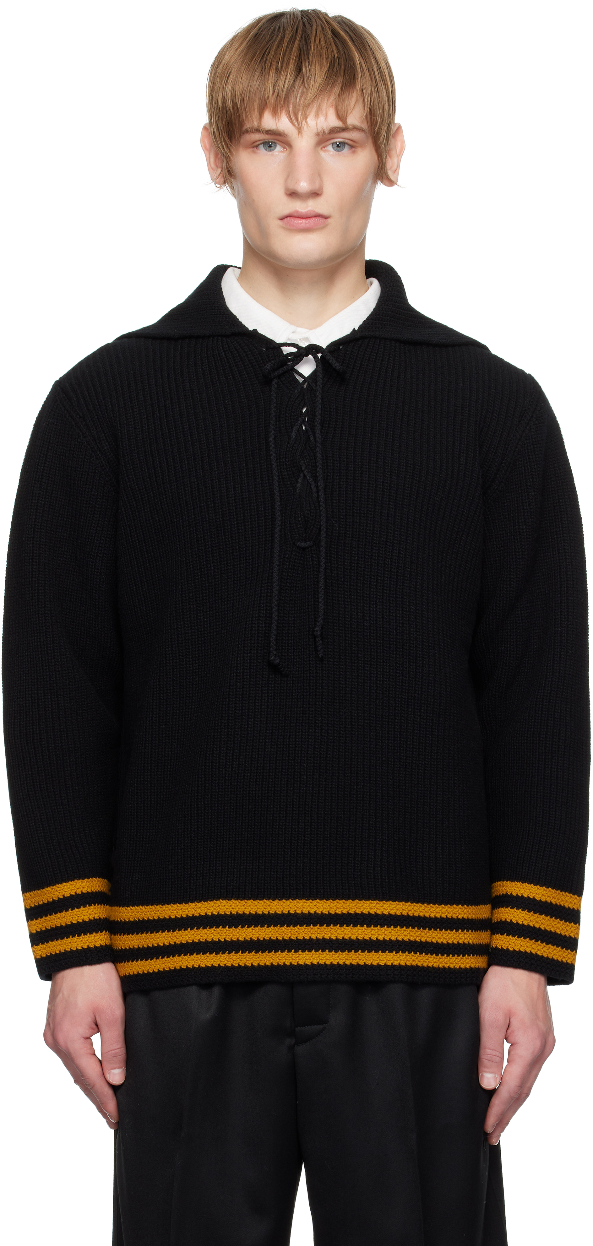 Black Deck Stripe Sweater