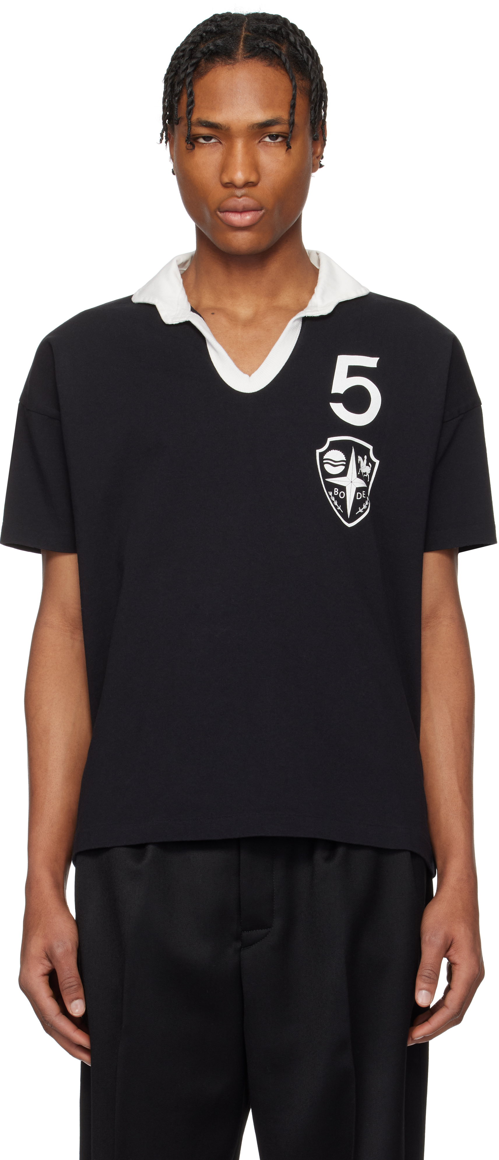 Bode: Black 'Recreation' Polo | SSENSE