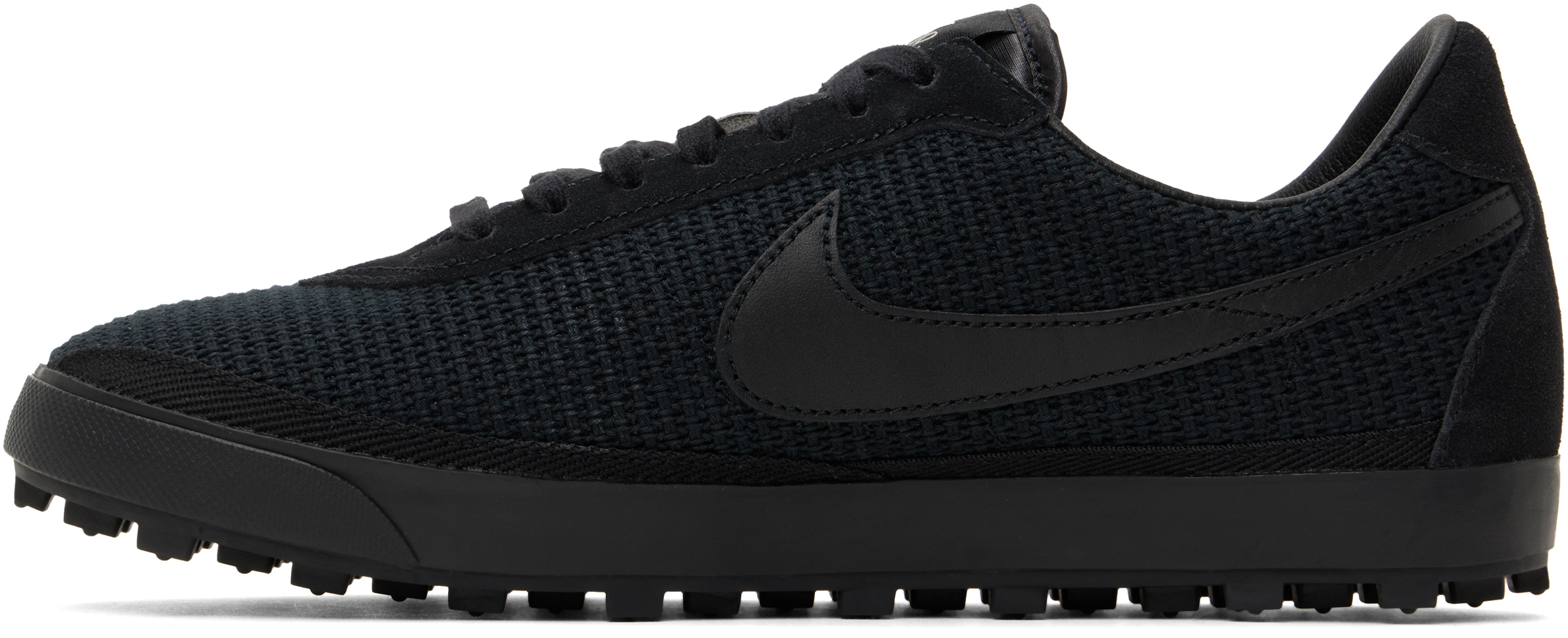 Bode Black Nike Edition Astrograbber Sp Sneakers In Black/black-coconut