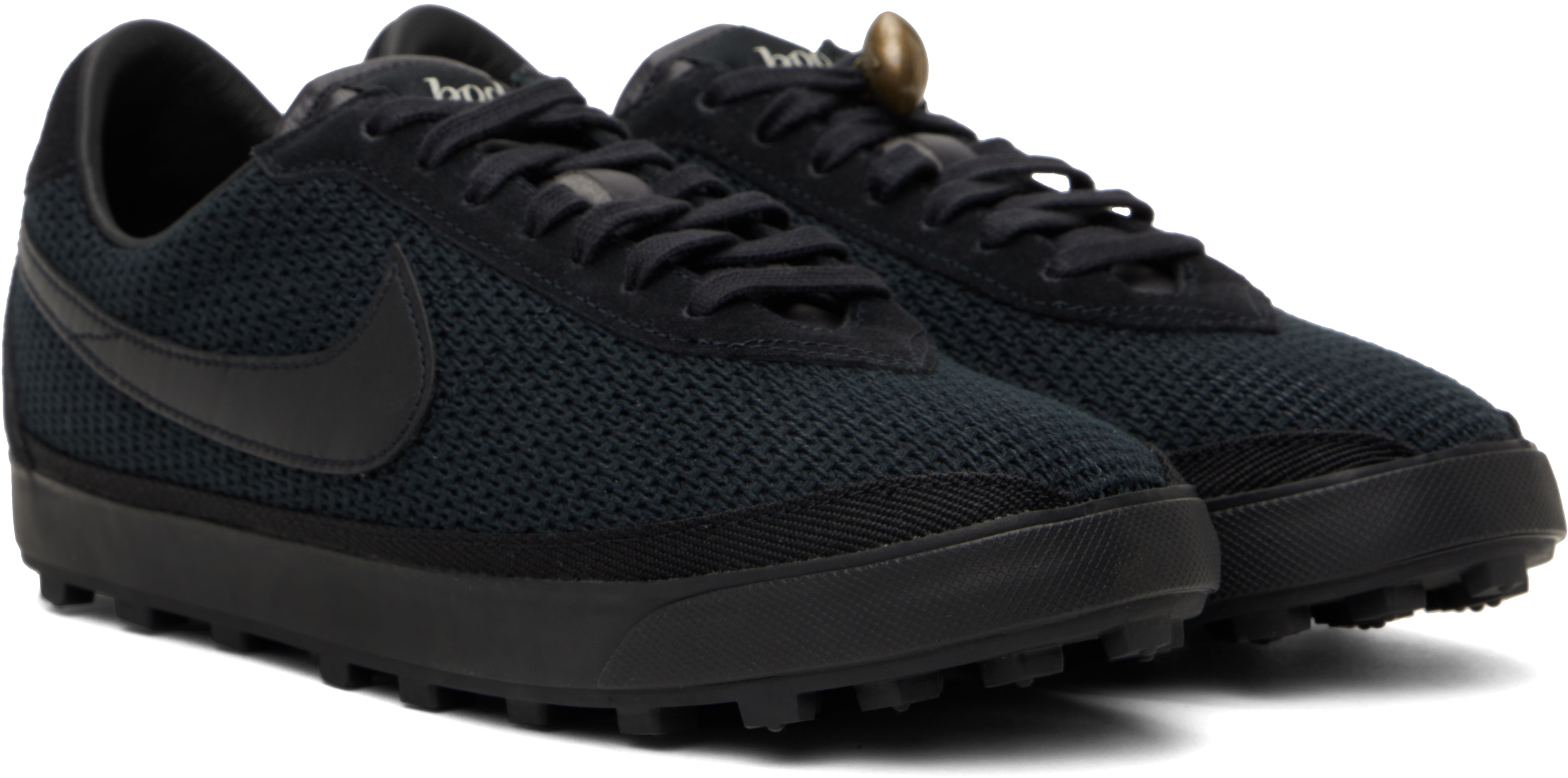 Bode Black Nike Edition Astrograbber Sp Sneakers In Black/black-coconut