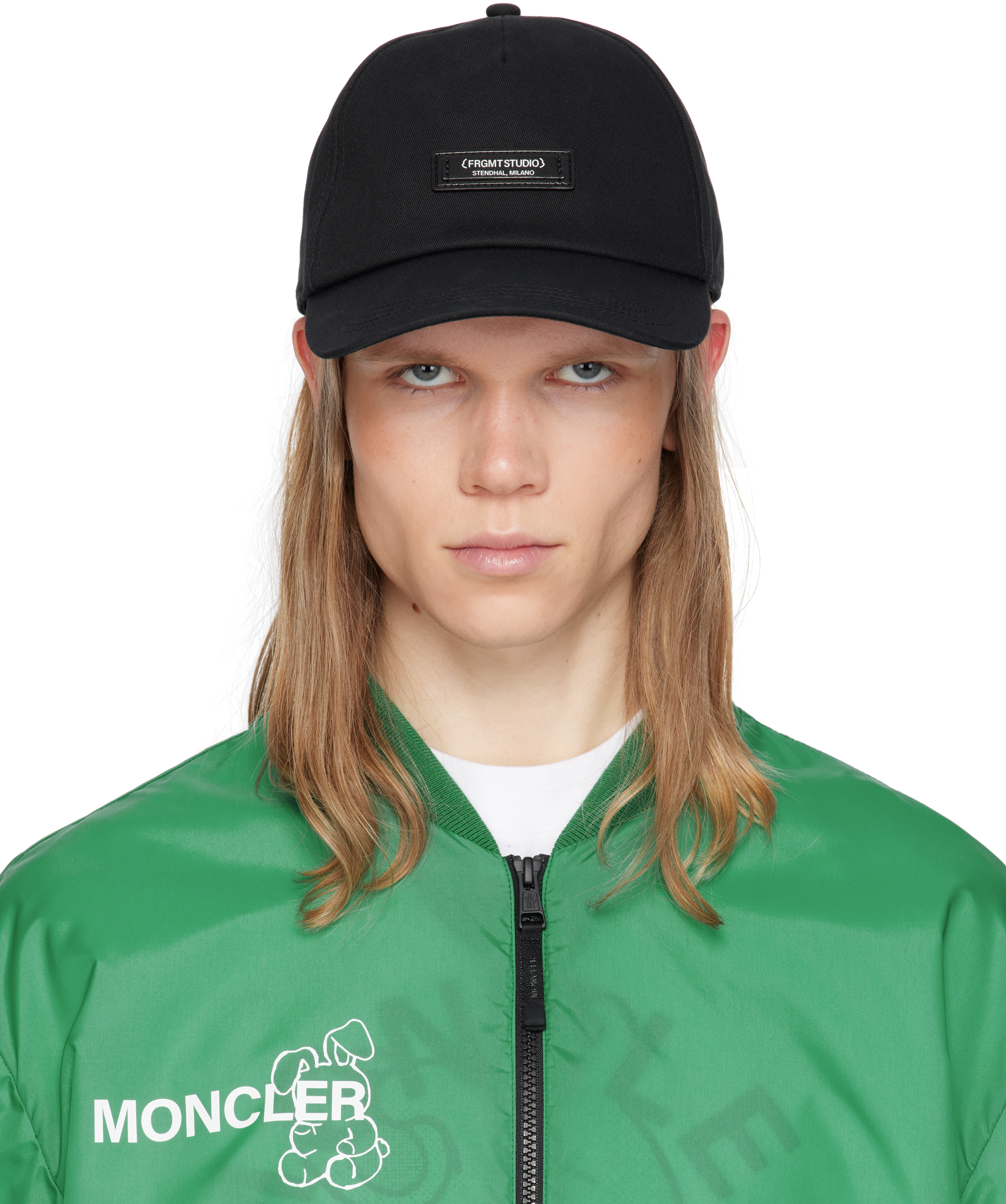 キャップ MONCLER Moncler x FRGMT cap ブラック Moncler x FRGMT キャップ : Moncler x FRGMT 向けの