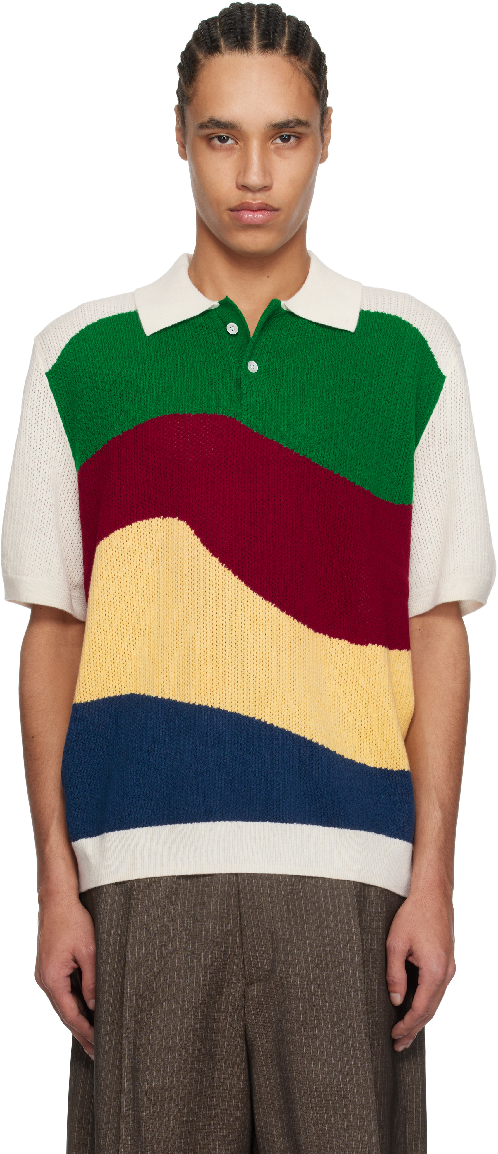 トップス leinwande Intarsia Knitted Polo leinwande Intarsia Knitted Polo