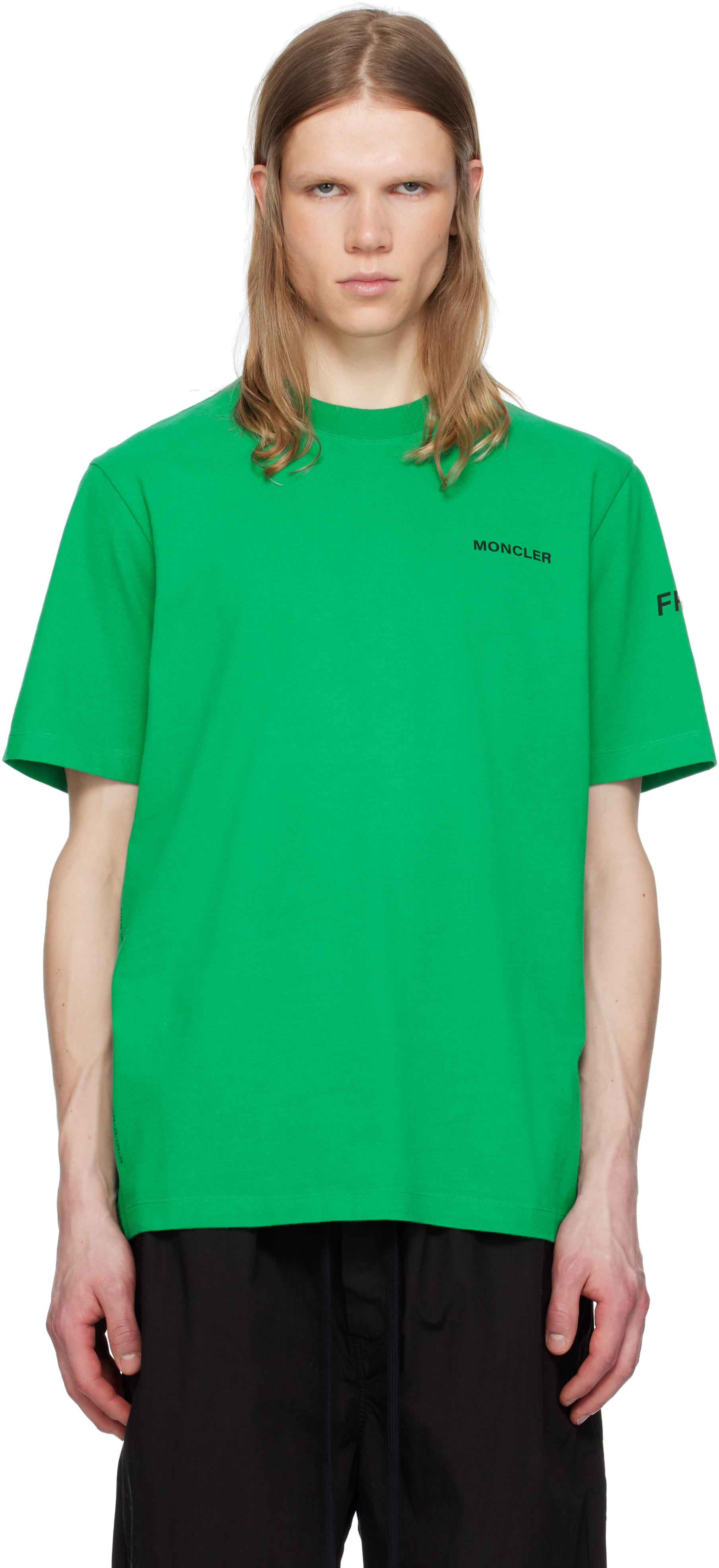 Moncler Genius: Moncler x FRGMT Hiroshi Fujiwara Green Maxi Logo T