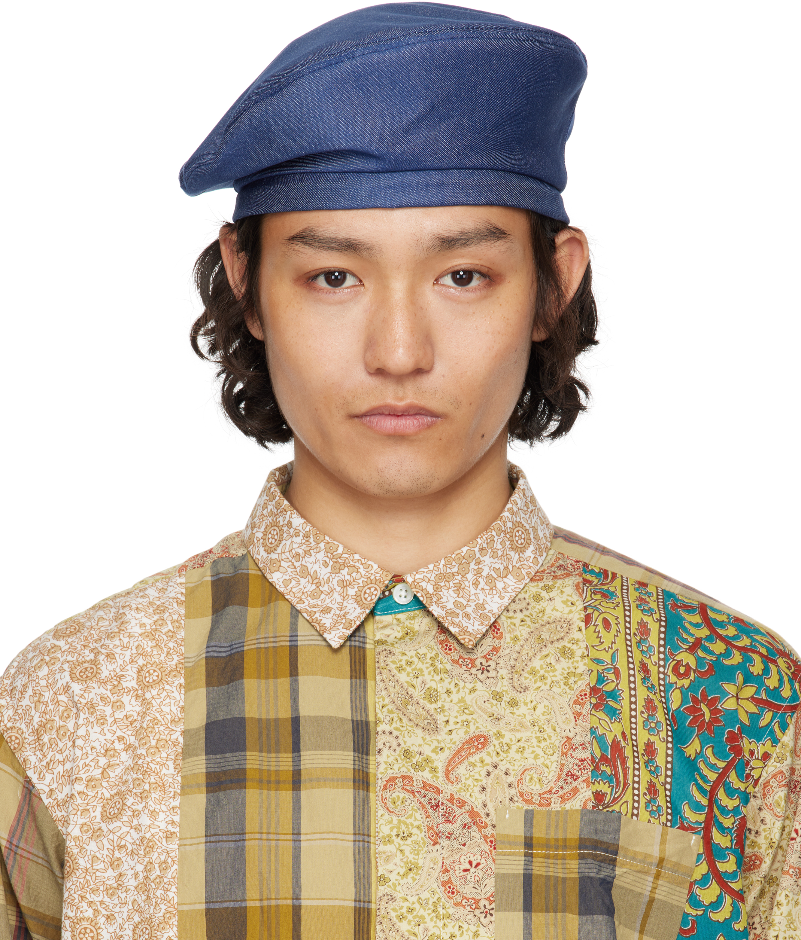 Engineered Garments: ブルー デニム ベレー帽 | SSENSE 日本