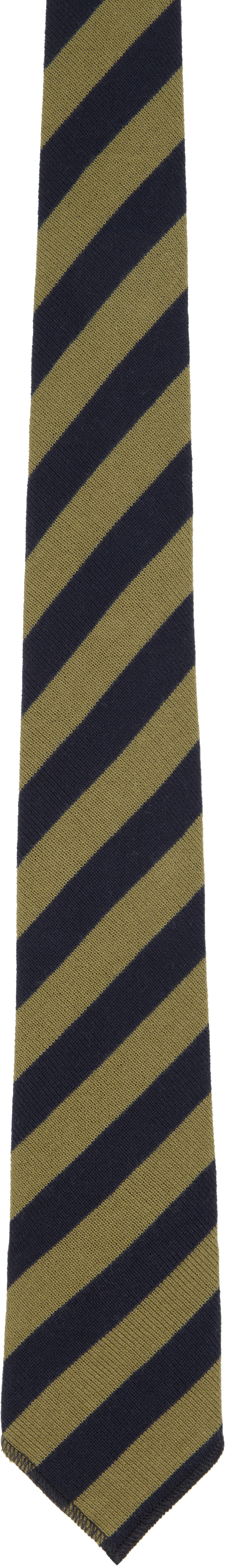 Khaki & Navy Knit Tie