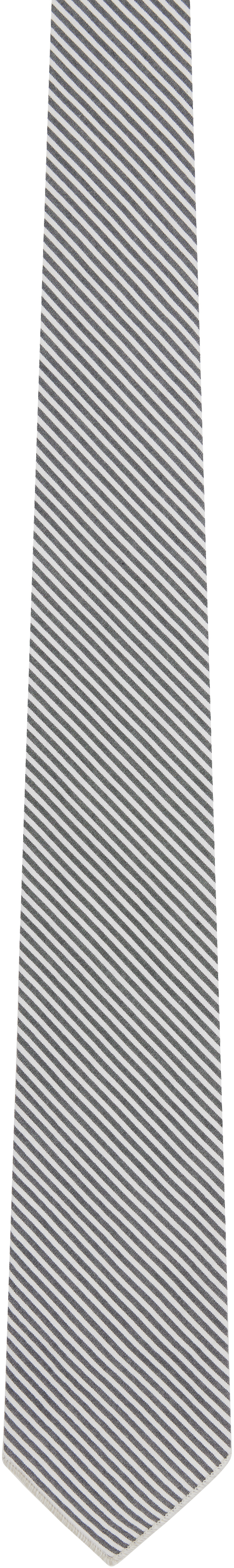 White & Gray Seersucker Tie