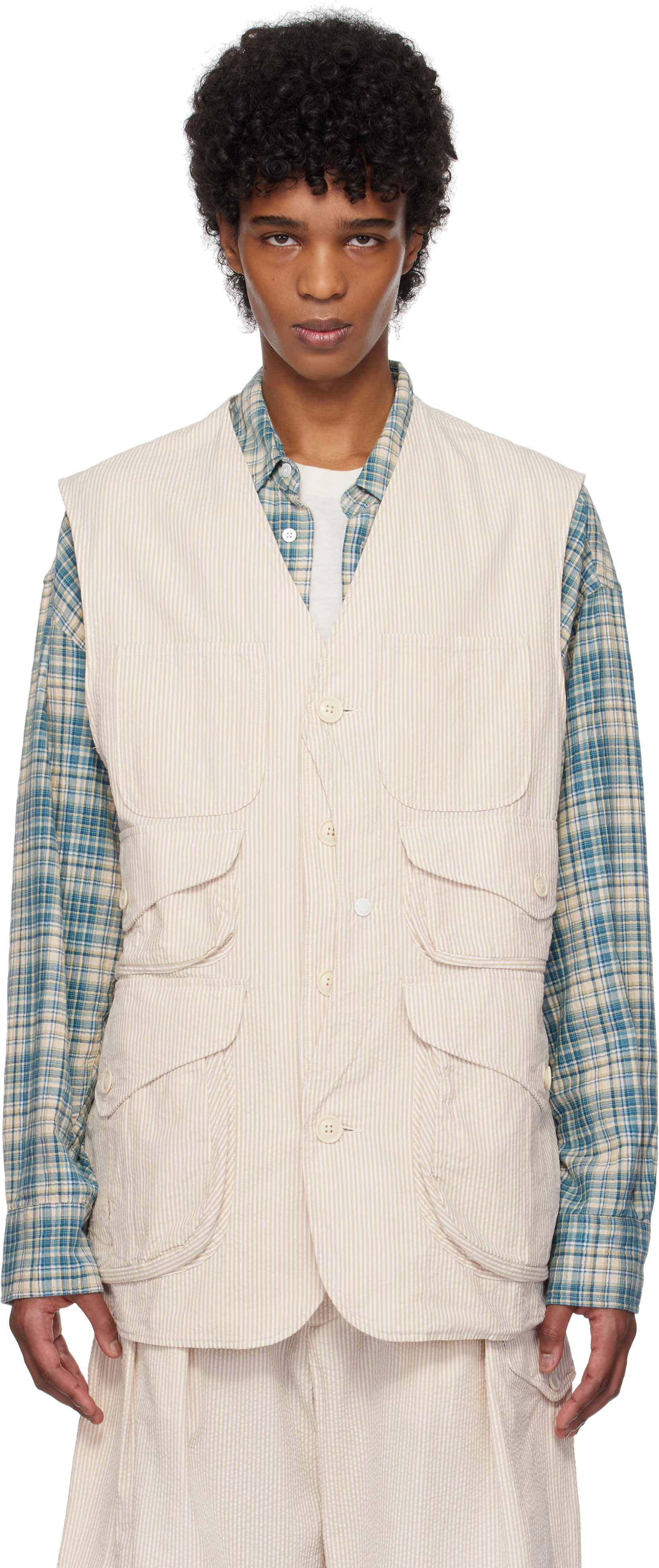 Navy 
White Hunting Vest